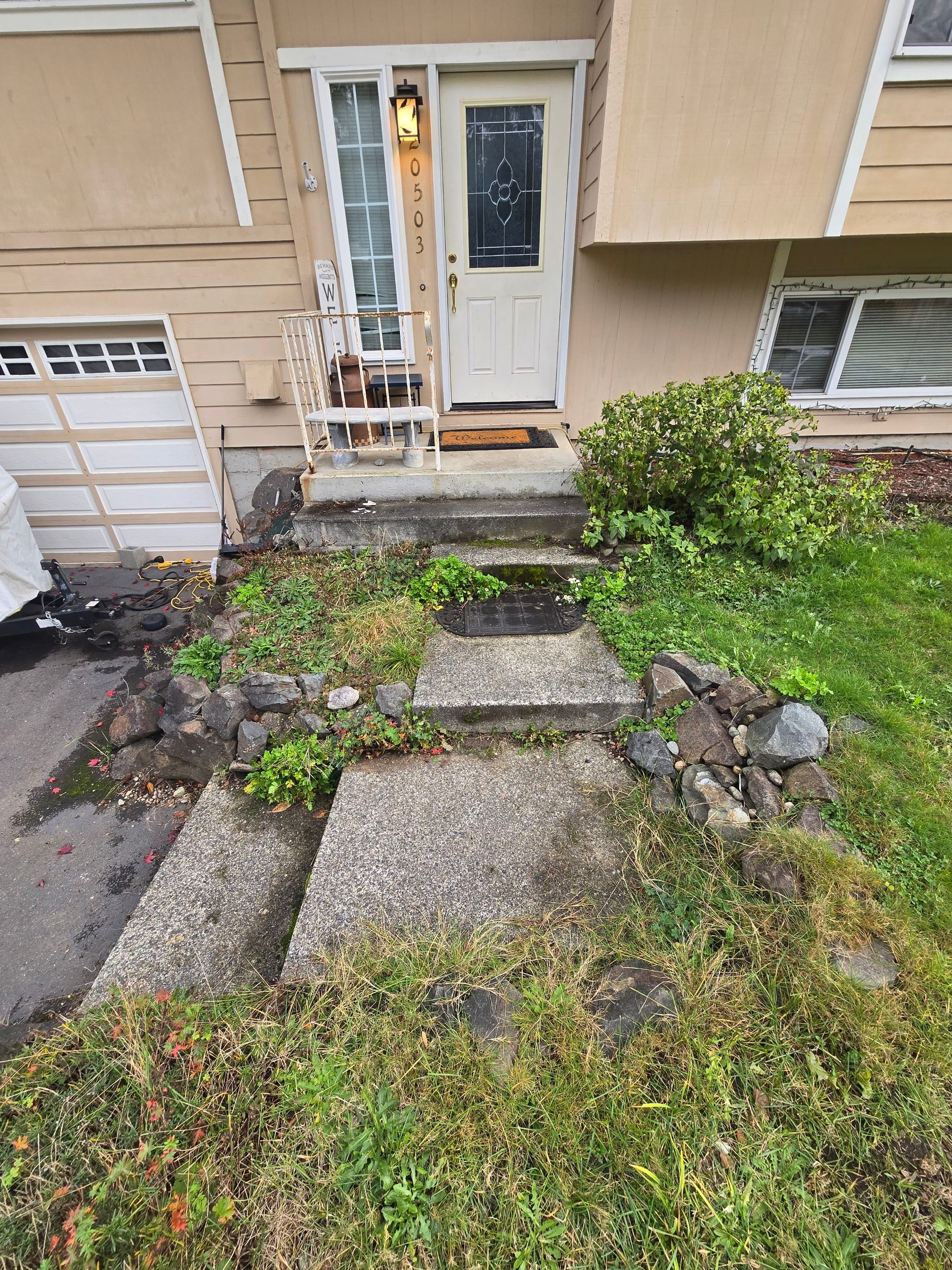 Concrete Front Stair Repair | Bothell  by Jireh Asphalt & Concrete Inc 