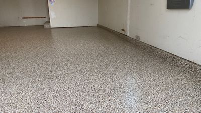 Tom B. gets a new garage floor in Riverbed