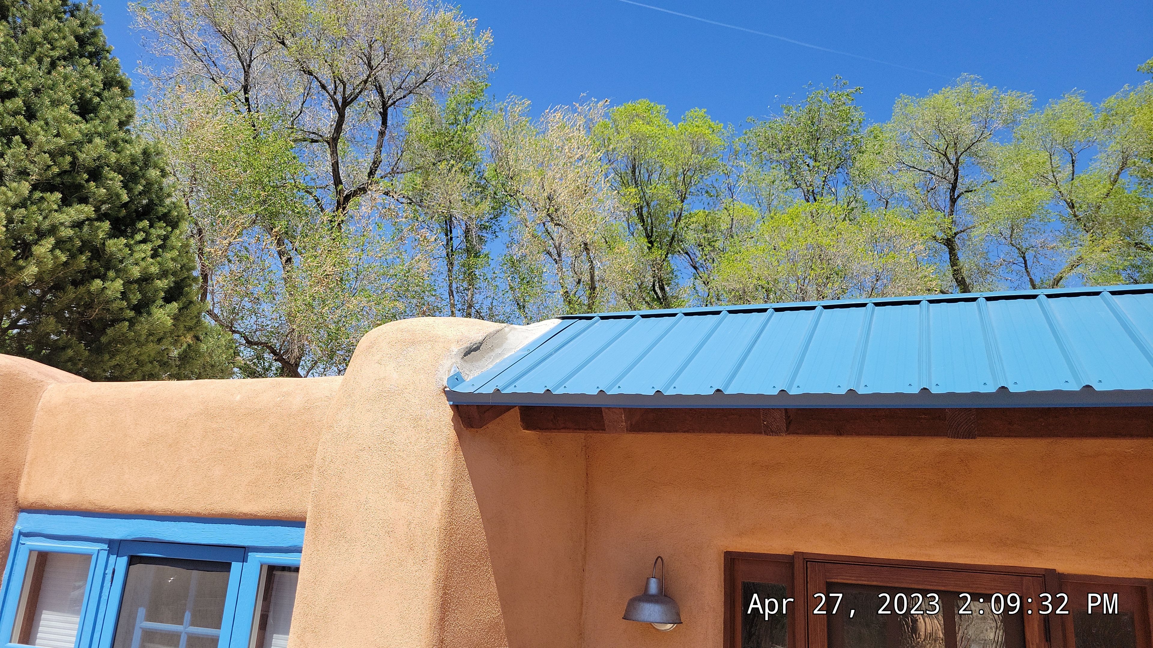 Hawaiian Blue metal Shed roof makeover in the North Valley by Doyle Roof Masters Inc
