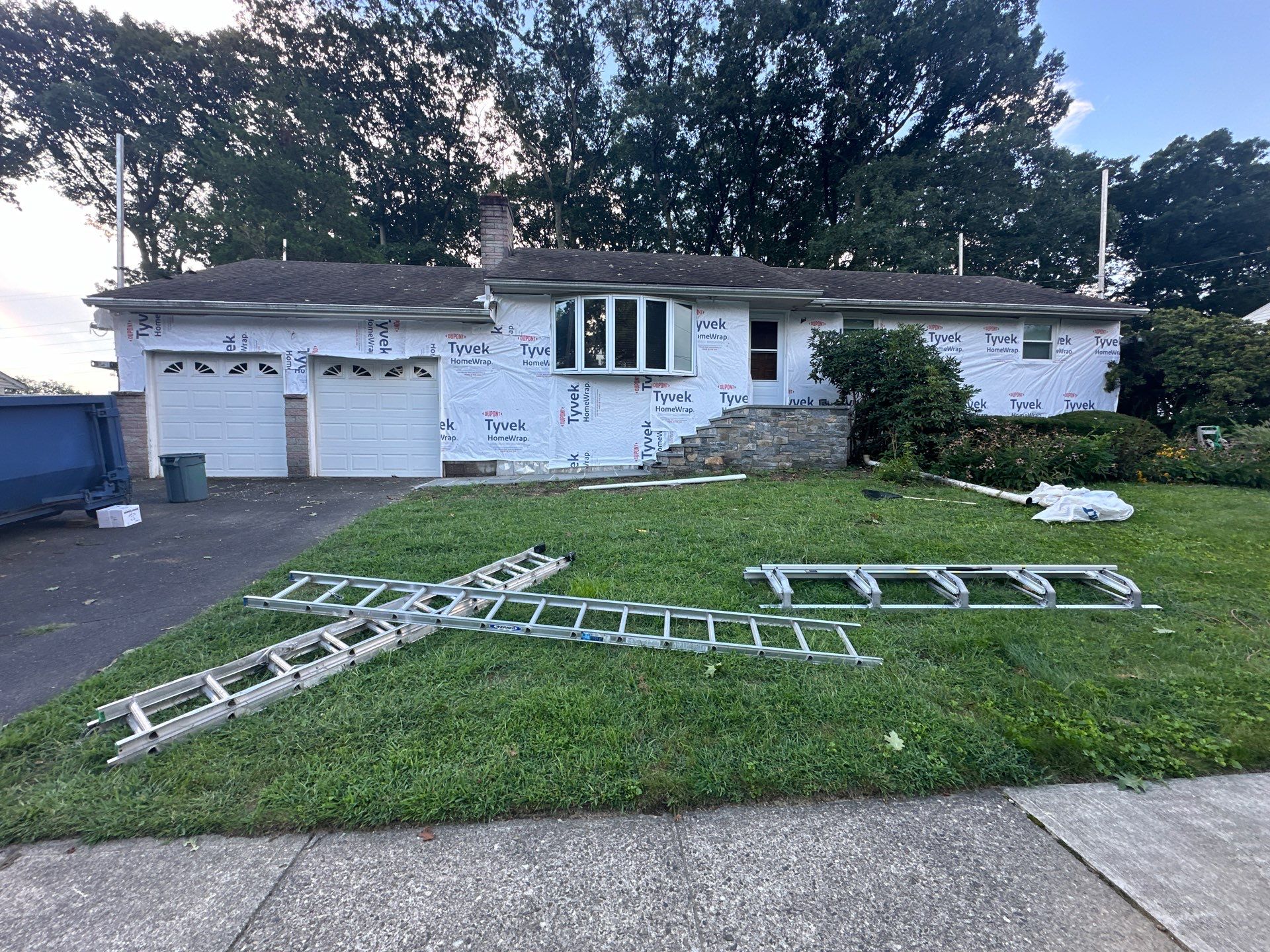 Siding Installation using CertainTeed Monogram Vinyl Siding - D4 - Granite Gray by A Plus Exterior