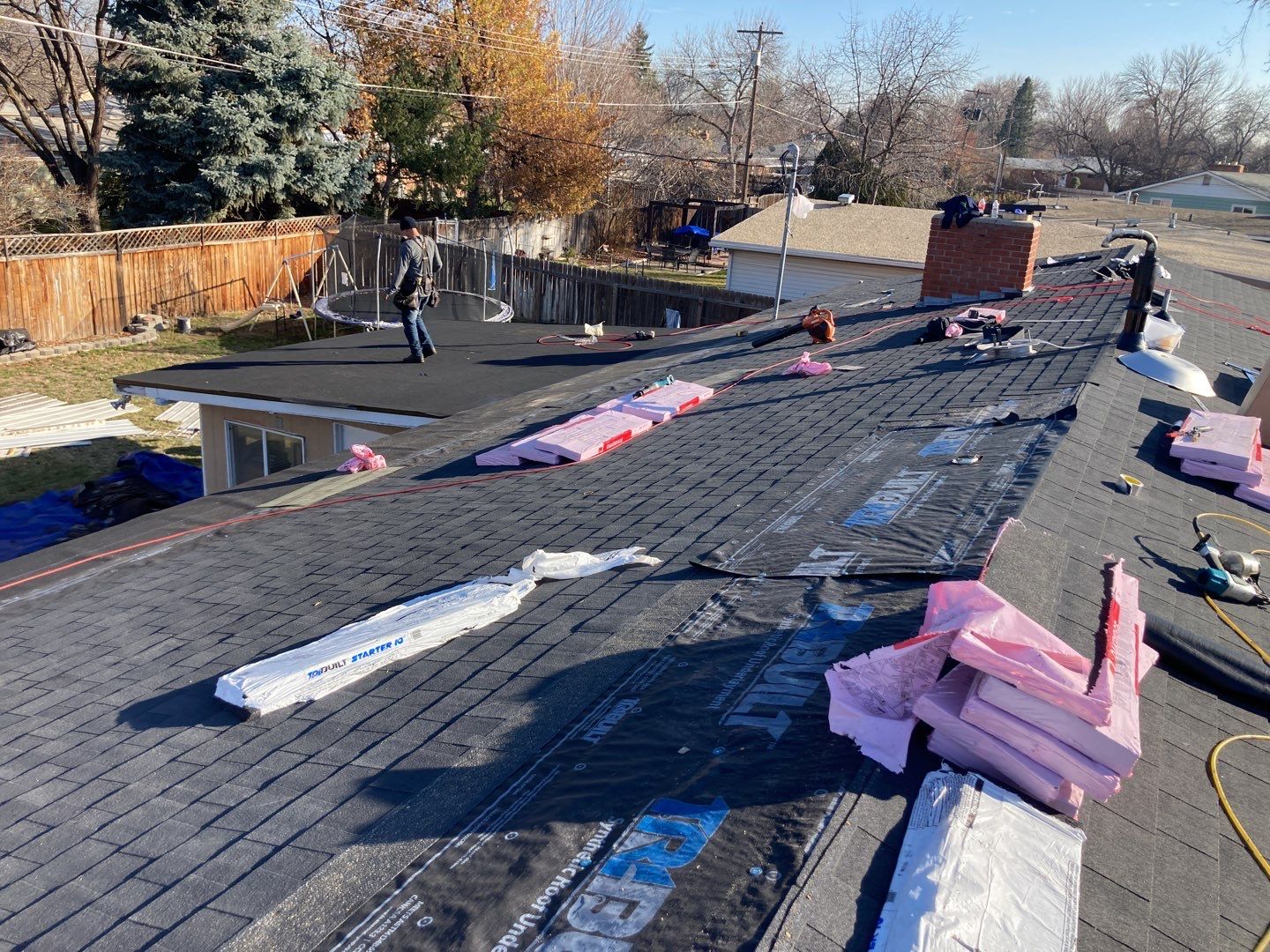 Meridian Single Level Residential Roofing Installation by ID Roofing LLC