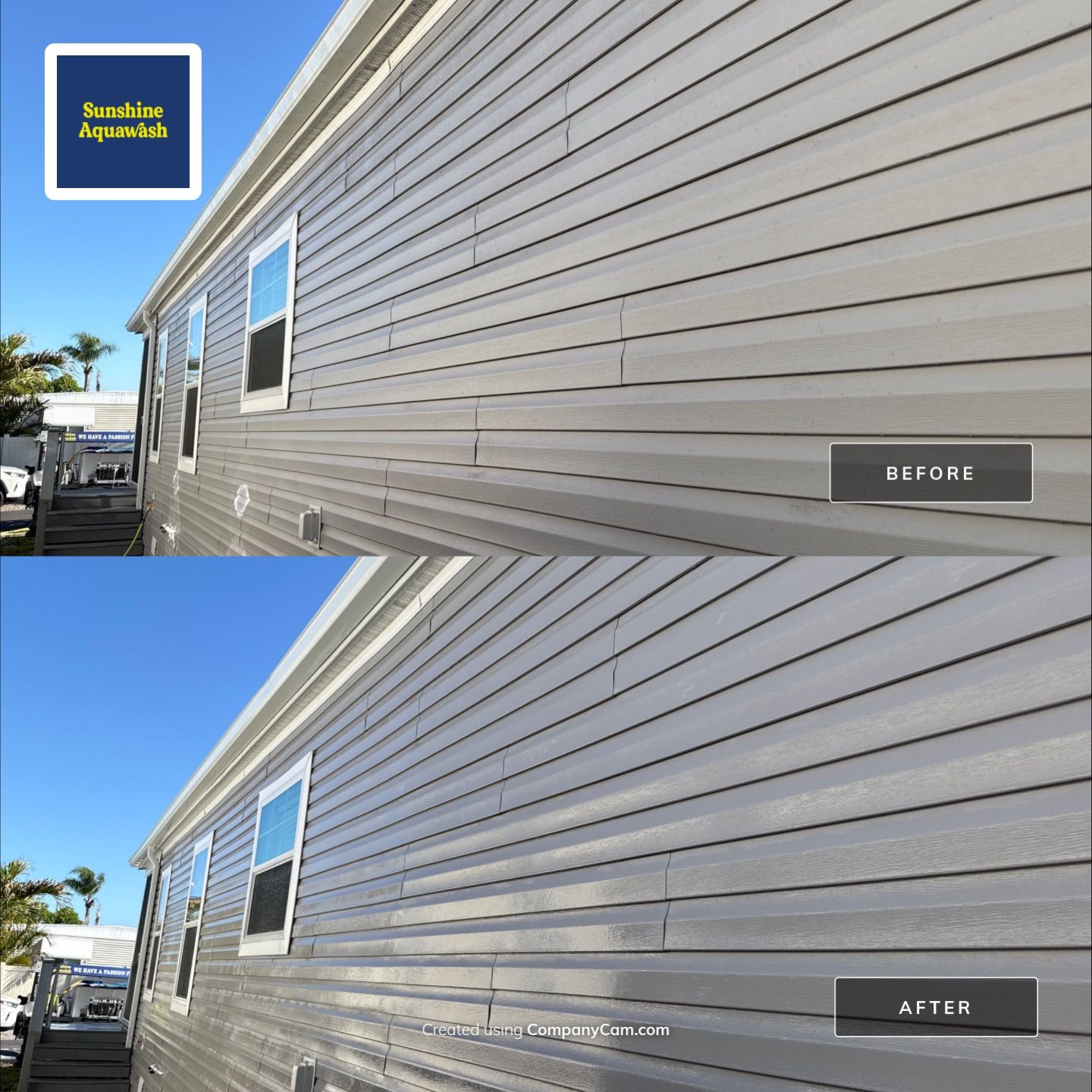 On-the-Spot Mobile Home House Wash in Terra Ceia, FL | Fisherman’s Cove RV Resort by Sunshine AquaWash