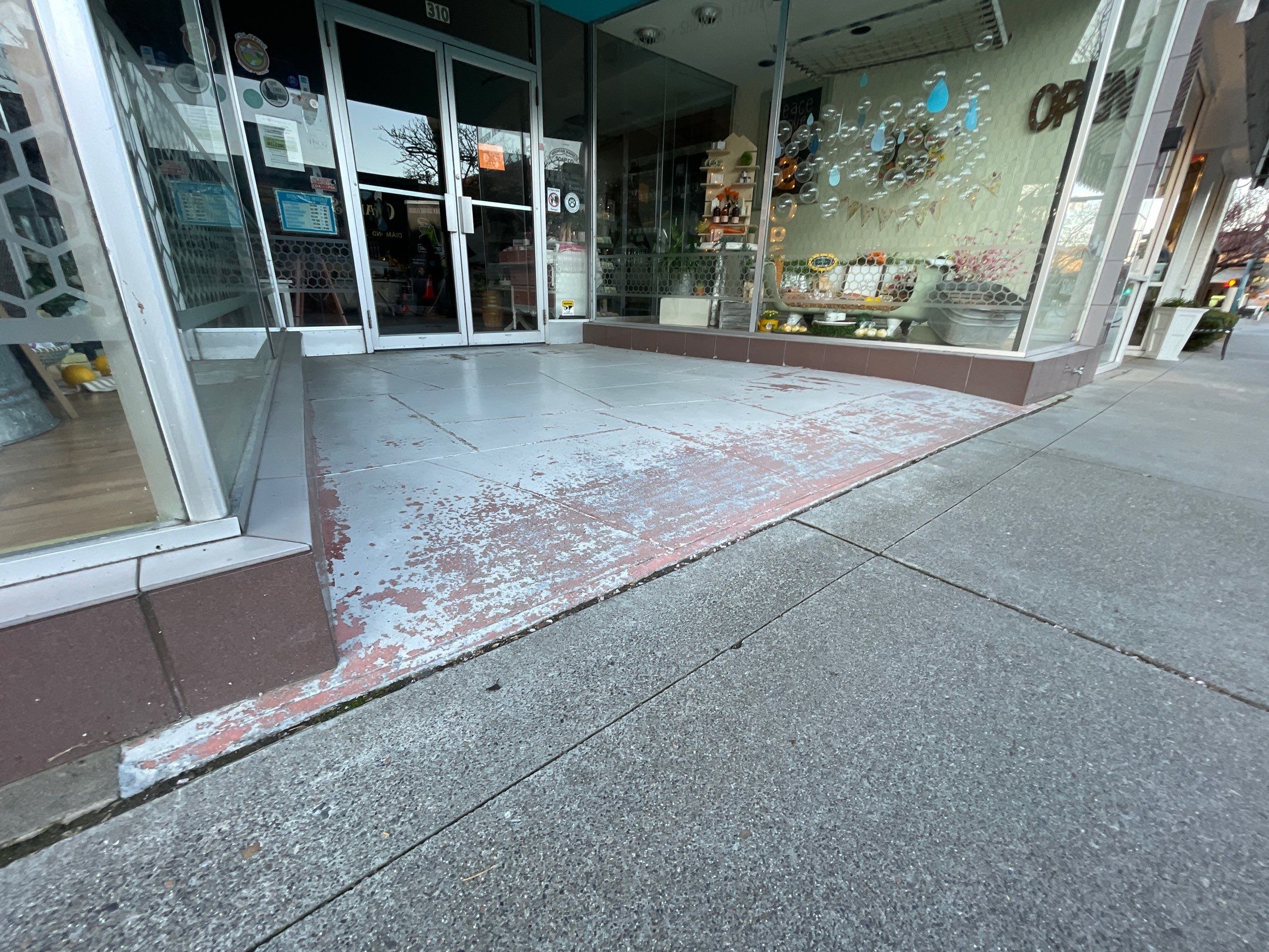 Commercial Floor Transformation using Slate Stone by Croc Coatings, LLC