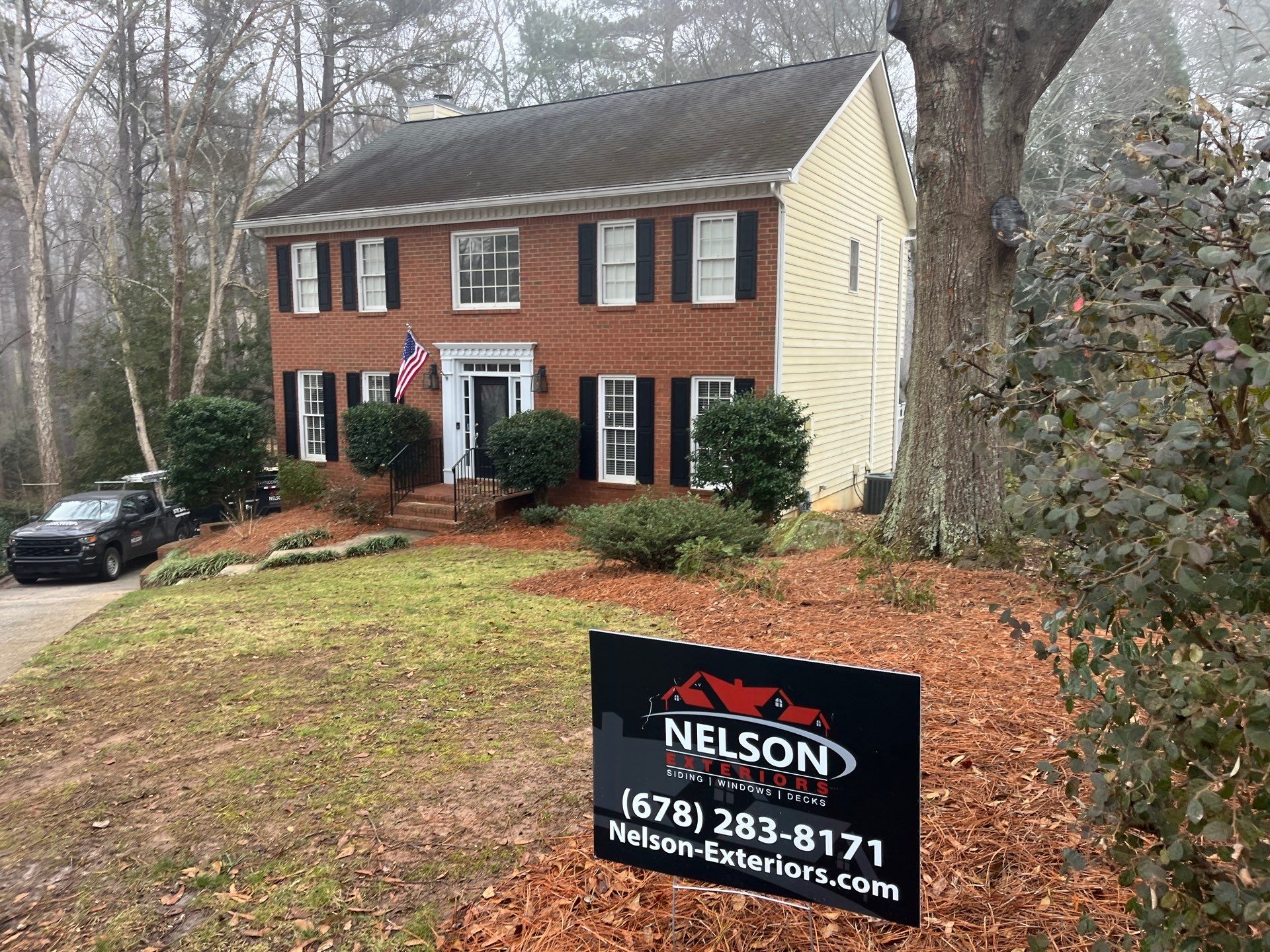Partial Siding Installation using James Hardie HZ10 Lap Siding in Roswell, GA by Nelson Exteriors 