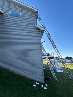 5" White Seamless Gutter Installation – Farmington, MN