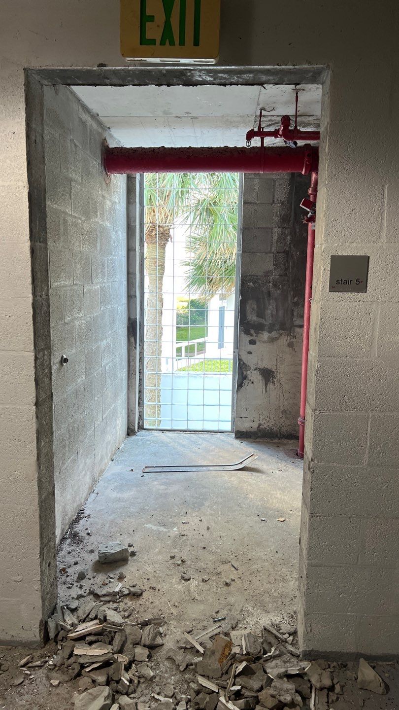 Commercial Stairwell Door Replacement & Hollow Metal Door Retrofit – Pompano Beach High-Rise by The Door Doctor of South Florida, Inc.