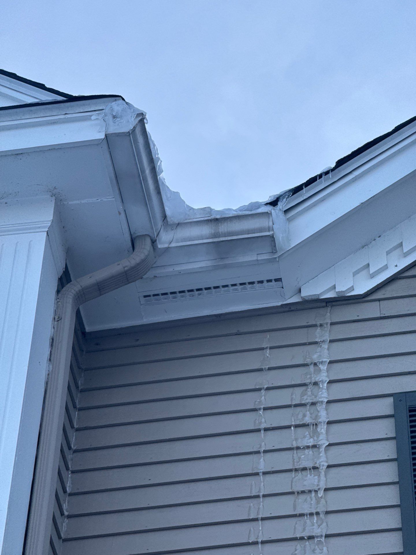 Ice Dam Removal Project in North Andover by Mighty Dog Roofing of Greater Middlesex County