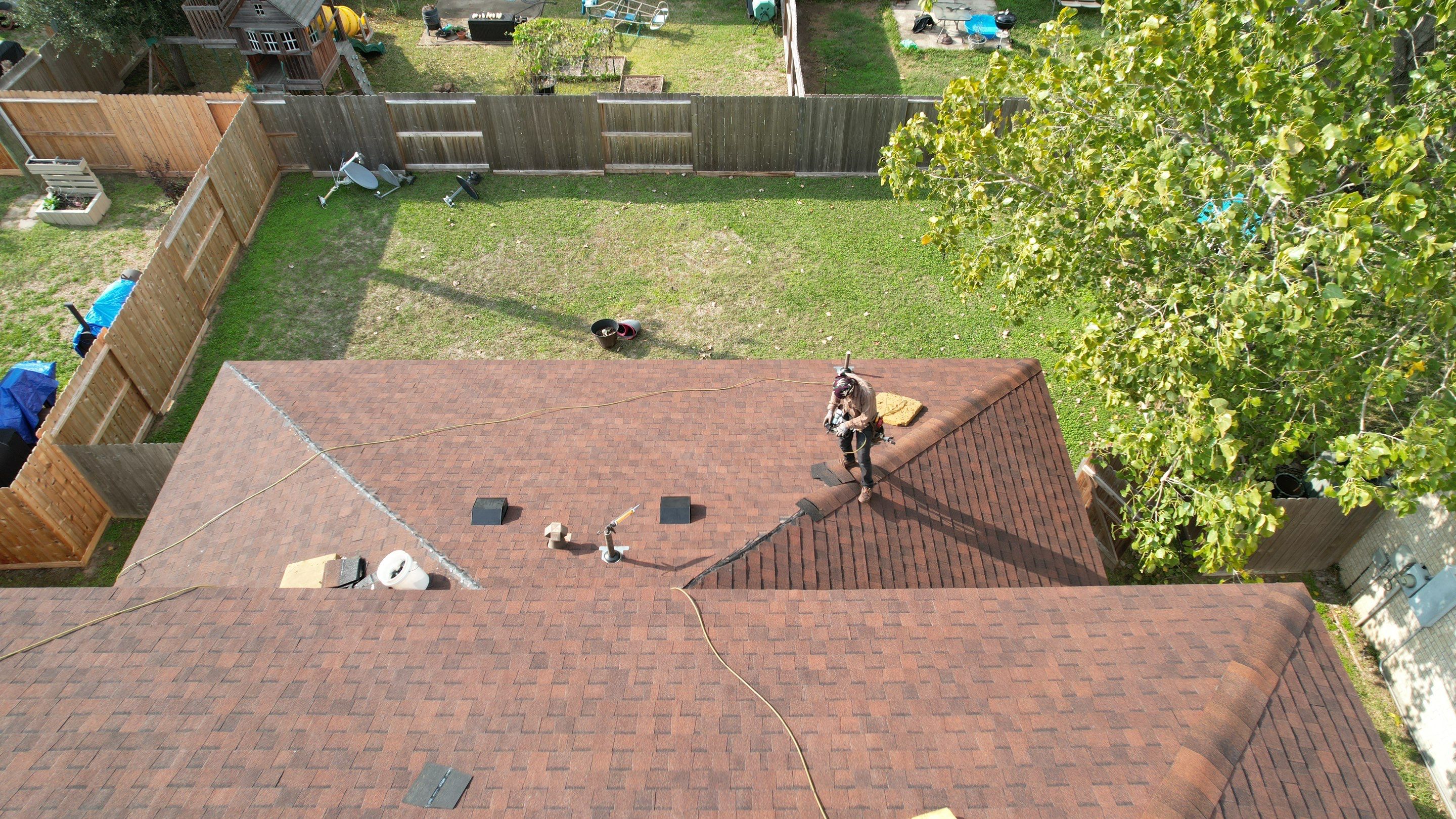 Autumn-Red Shingle Roof Replacement — Spring, TX by PL Roofing & SB Roofing, LLC.
