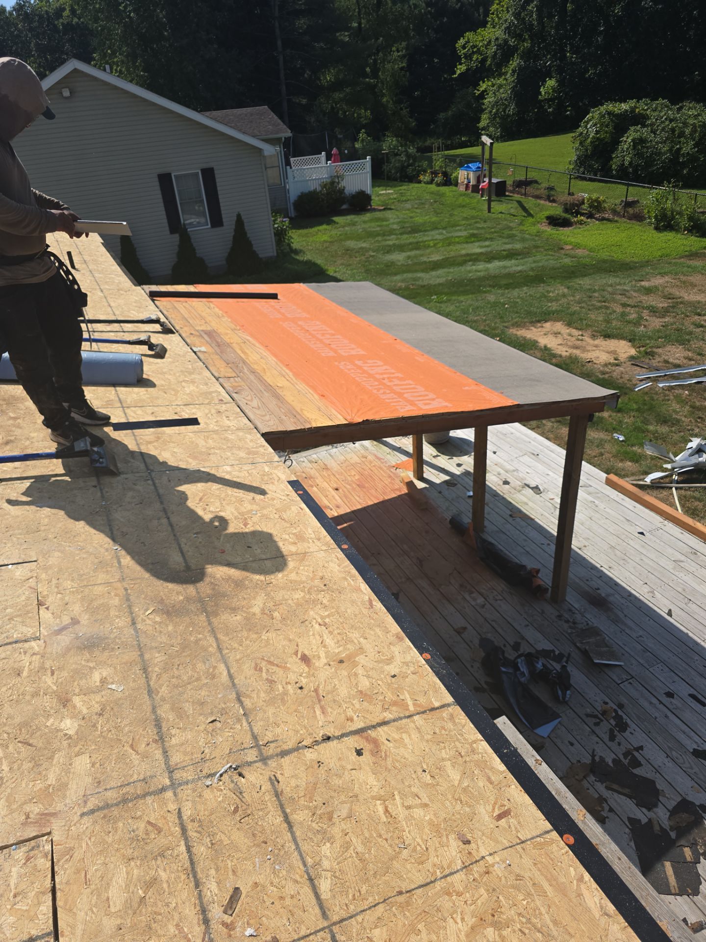 Residential Roofing Installation using GAF Timberline HDZ Charcoal by Rainstoppers Roofing