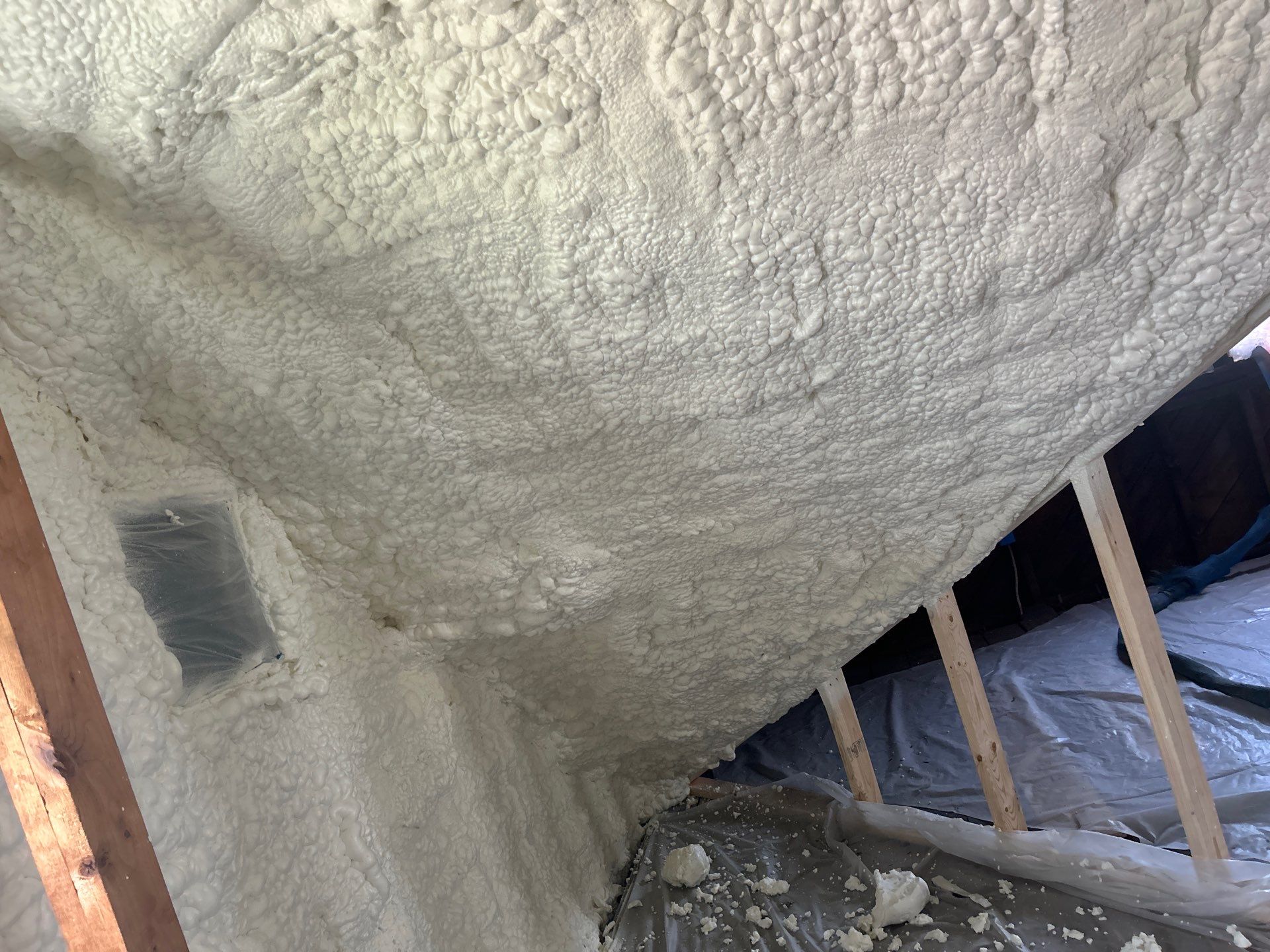 Attic Insulation using open cell spray foam by NYS Foam & Energy