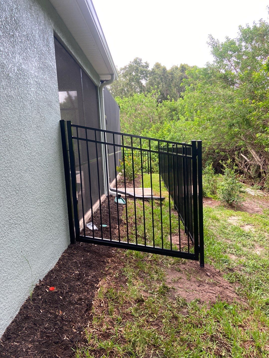 Sarasota, FL Aluminum Fence Installation using Black 3 Rail Aluminum Fence by Asap fence and gates, LLC