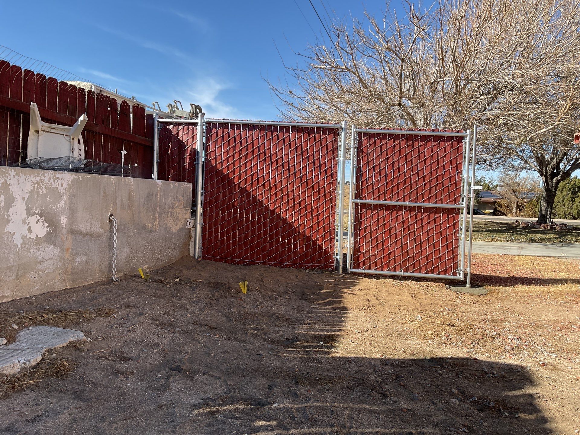 Fence Repair using Privacy chain link  by Fence Guys Inc. 