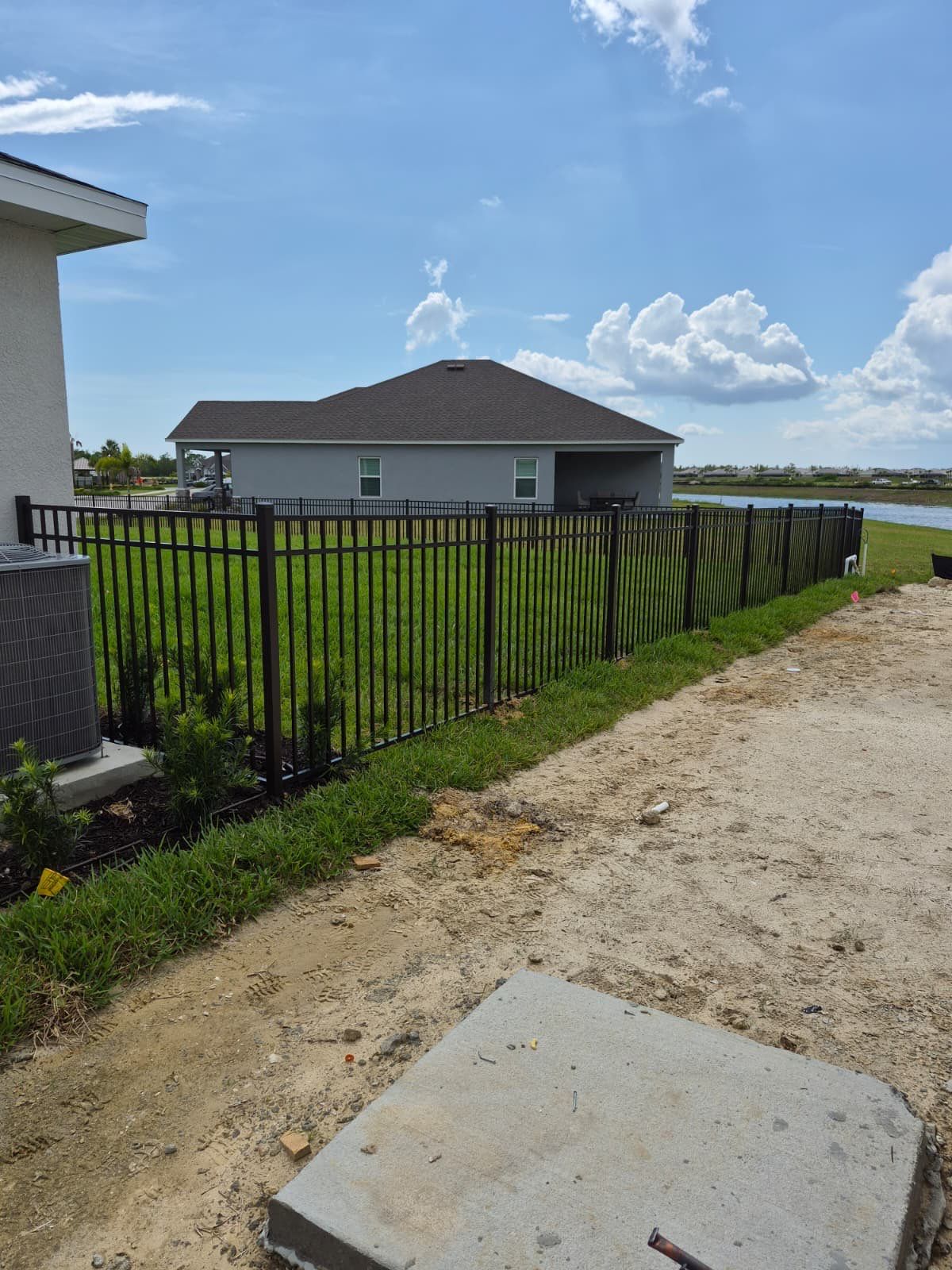 Black Aluminum Picket Fence Installation for Punta Gorda Residence by True Fence LLC