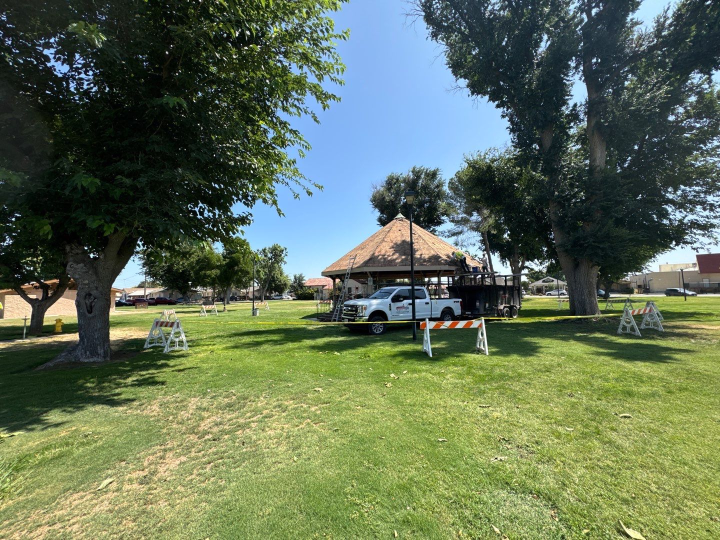 City of Gustine Gazebo project by Straight Edge Roofing Inc