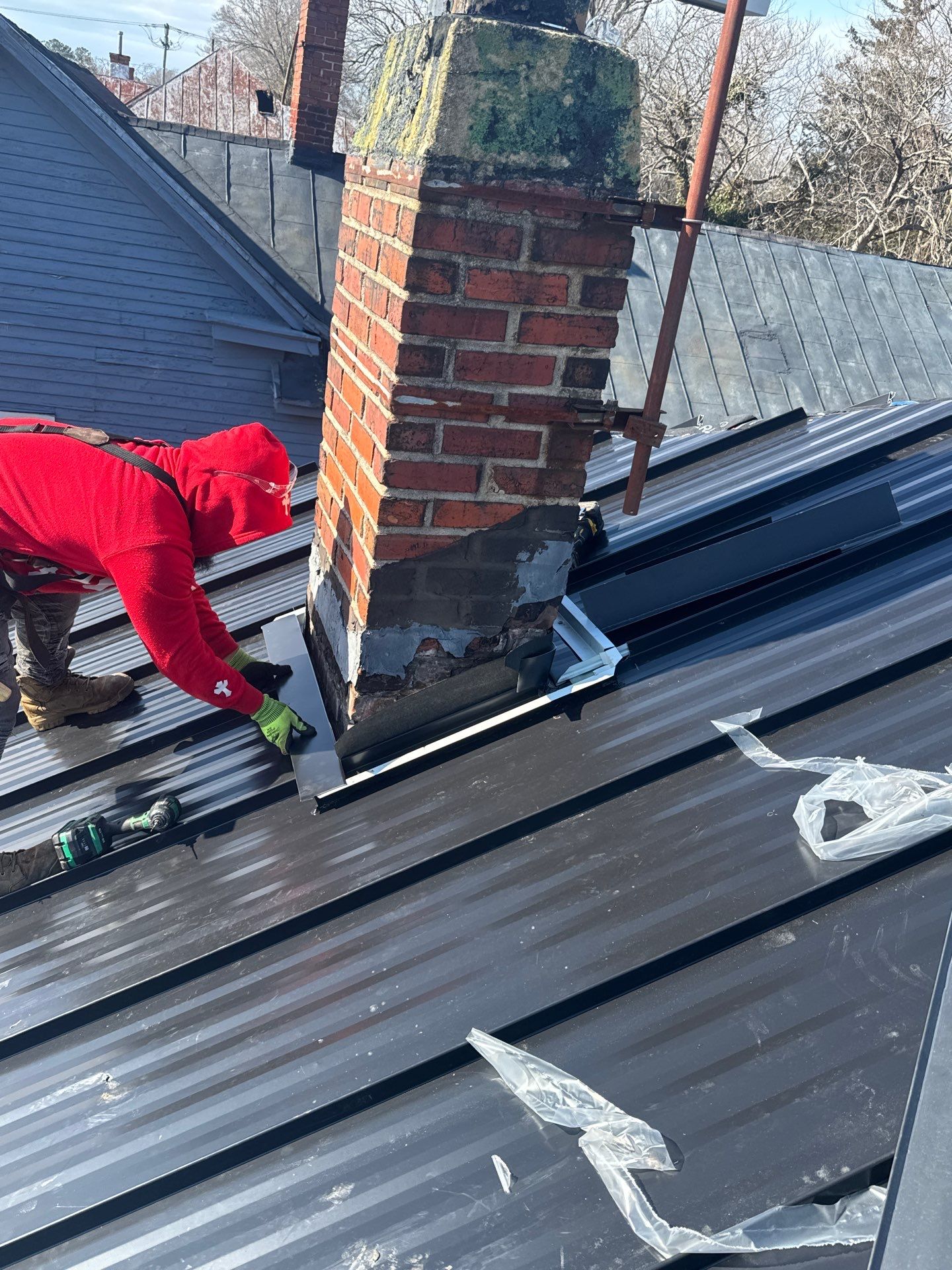 Metal Roof replaced, damaged by Hail by Just Brilliant Restoration JBR