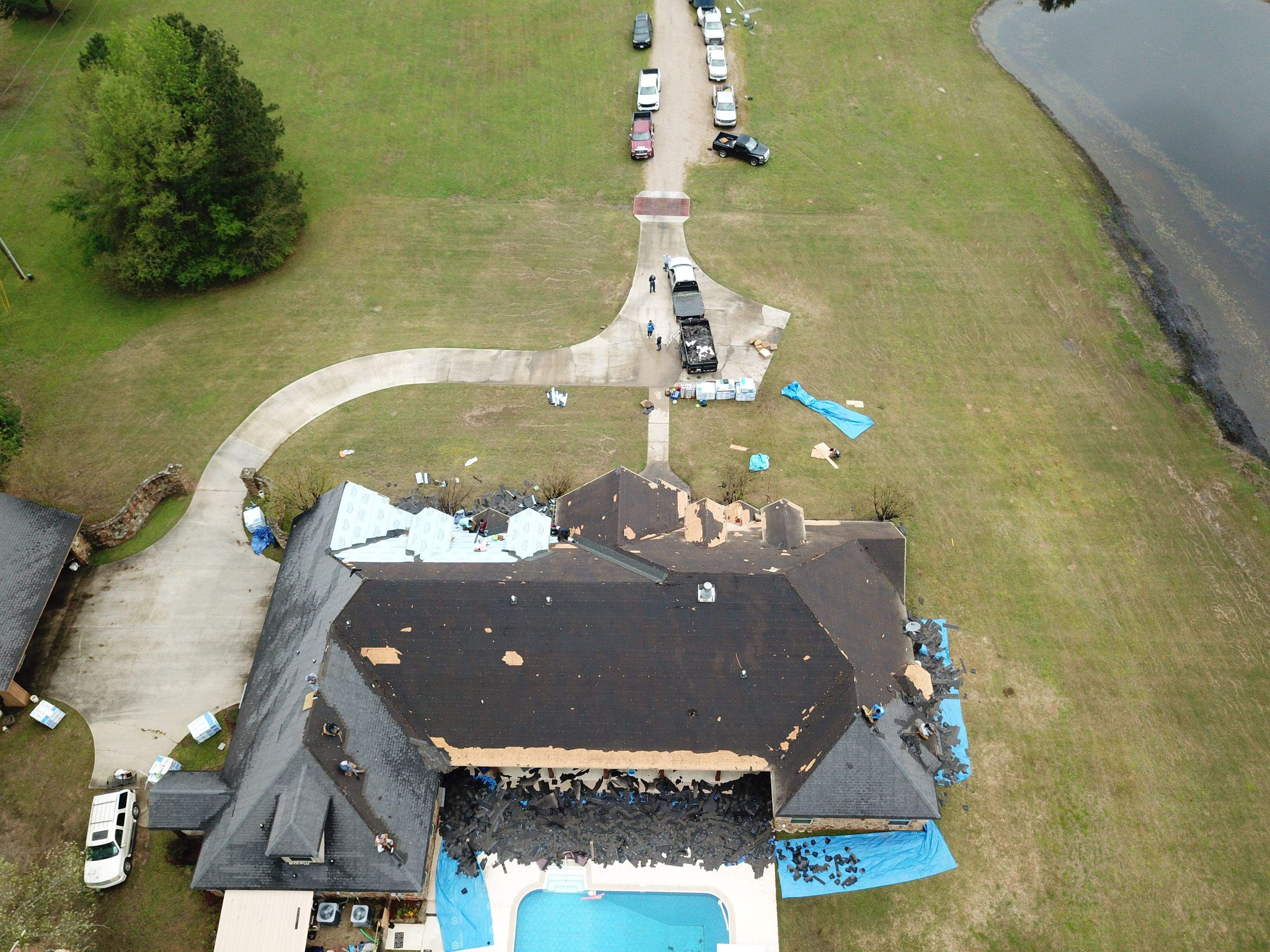 Residential Roofing Installation using Malarkey Architectural Vista Shingles by Hostetler Roofing