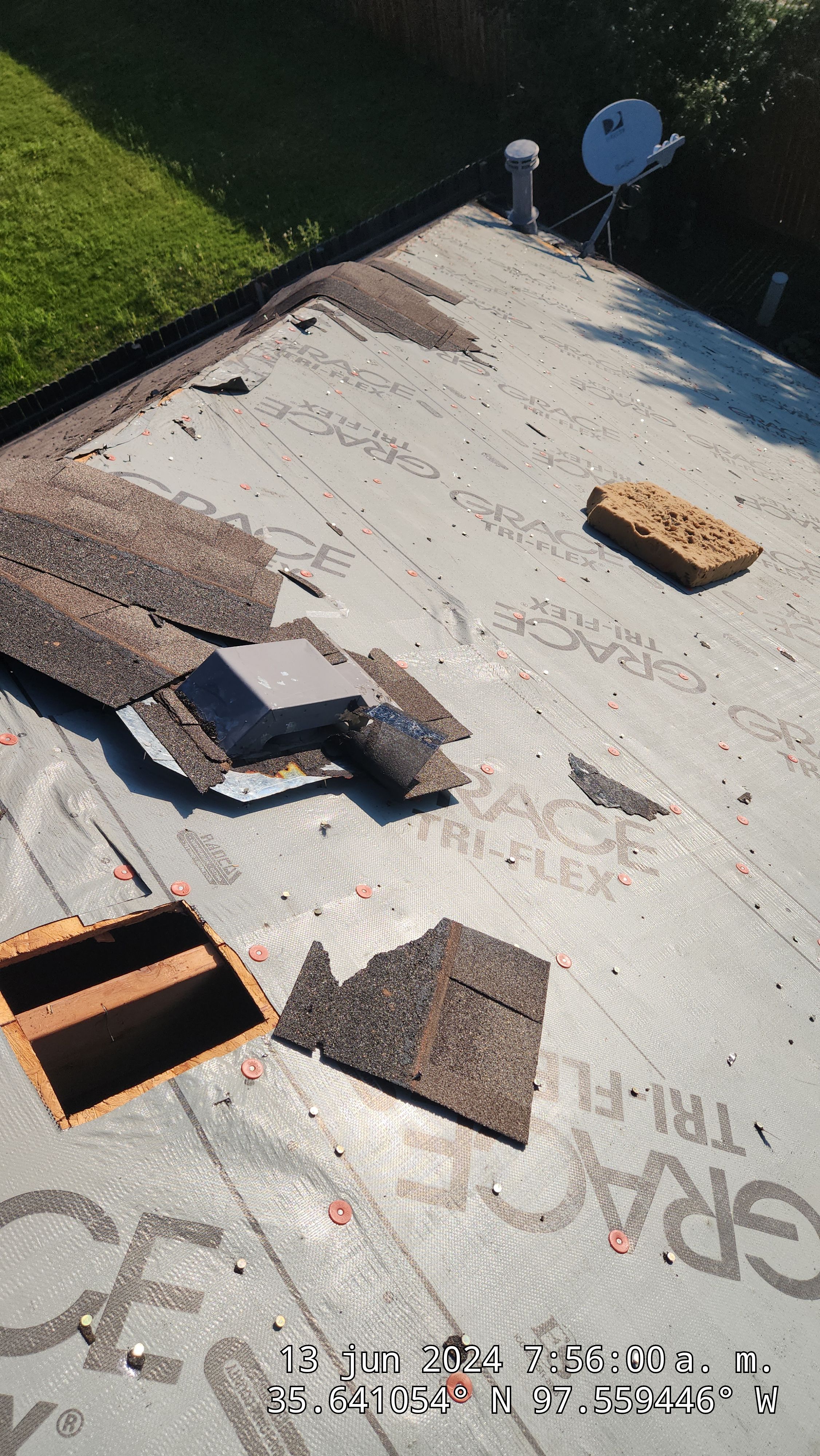 Reroof using GAF HDZ in Charcoal by Castillo Roofing