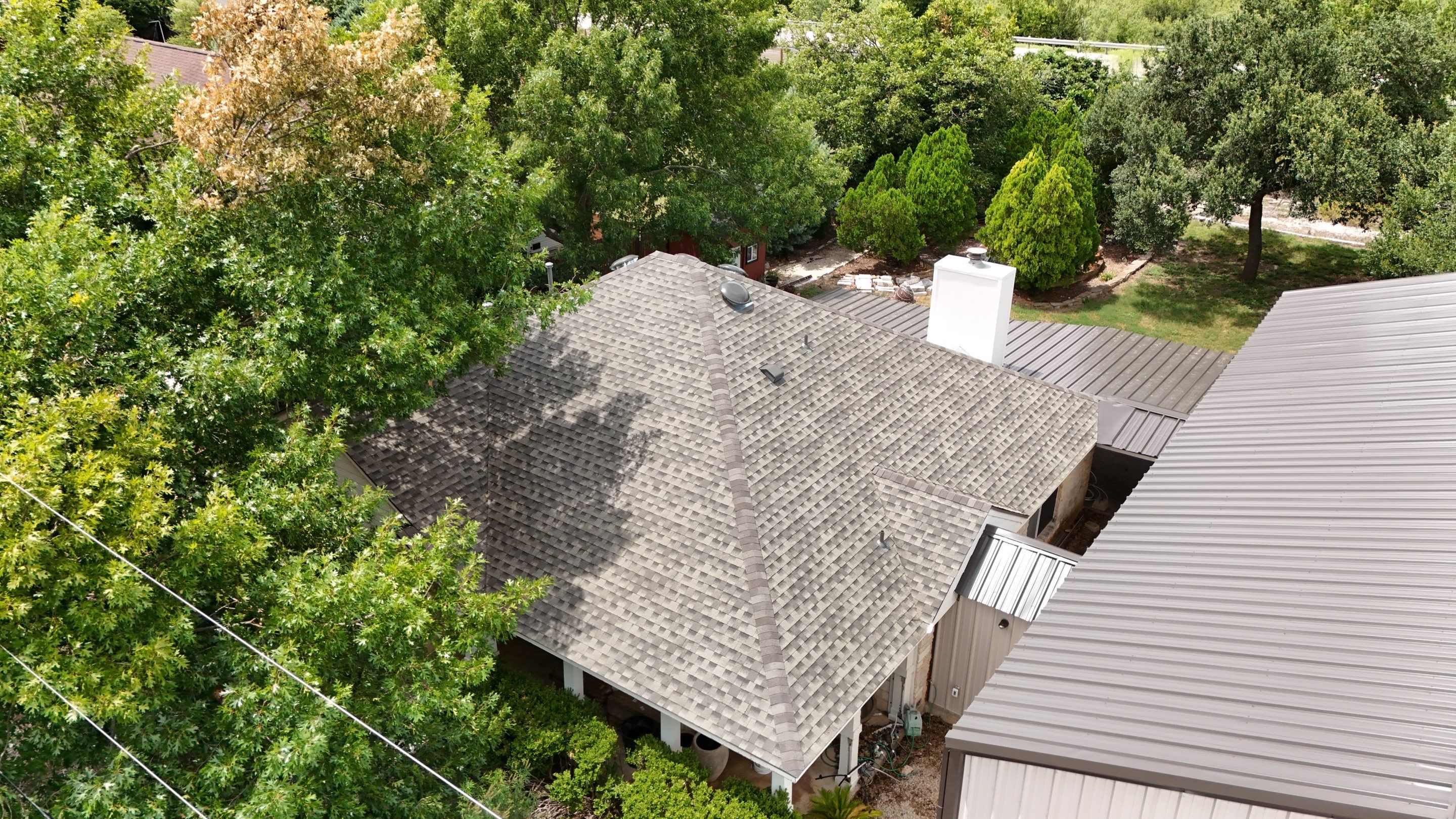 Residential Roof Replacement using GAF - HDZ - Weathered Wood by Action Exteriors Austin