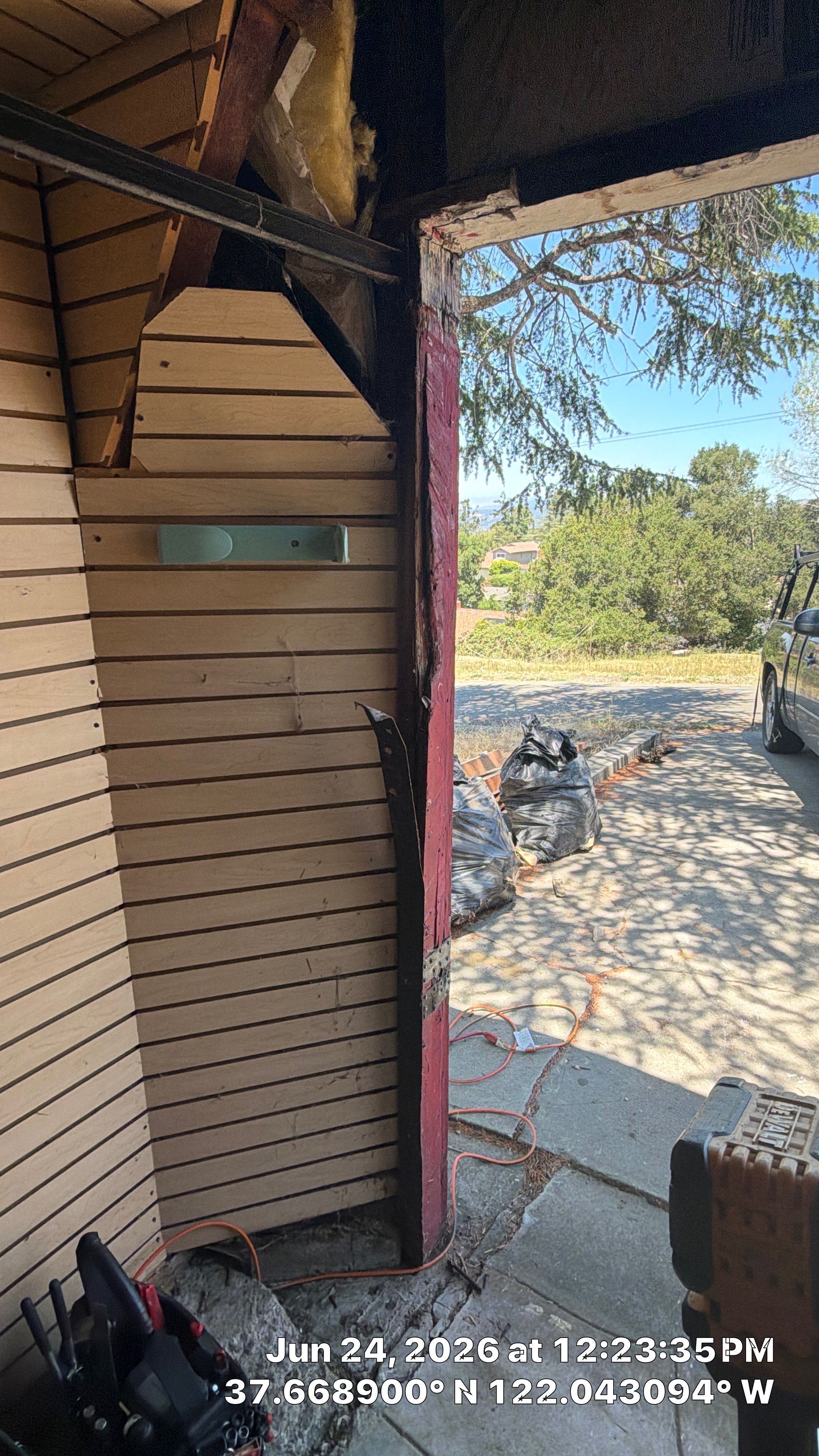 Detached Garage Complete Panel Replacement and Structural Header Repair in Hayward CA by Valiant Garage Door