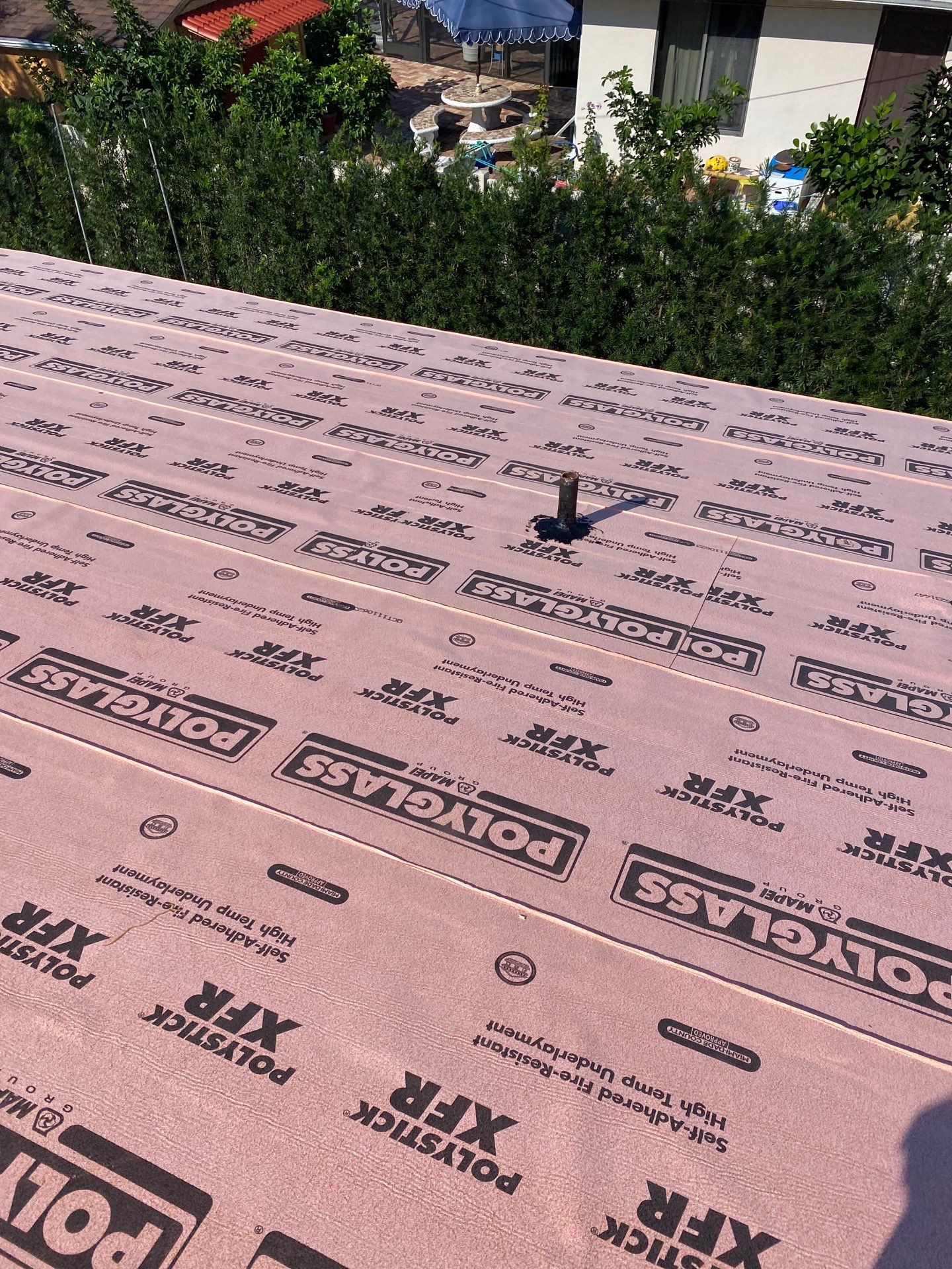 Residential Roofing Installation using 1" Nail strip metal roof by BLUES BROTHERS ROOFING