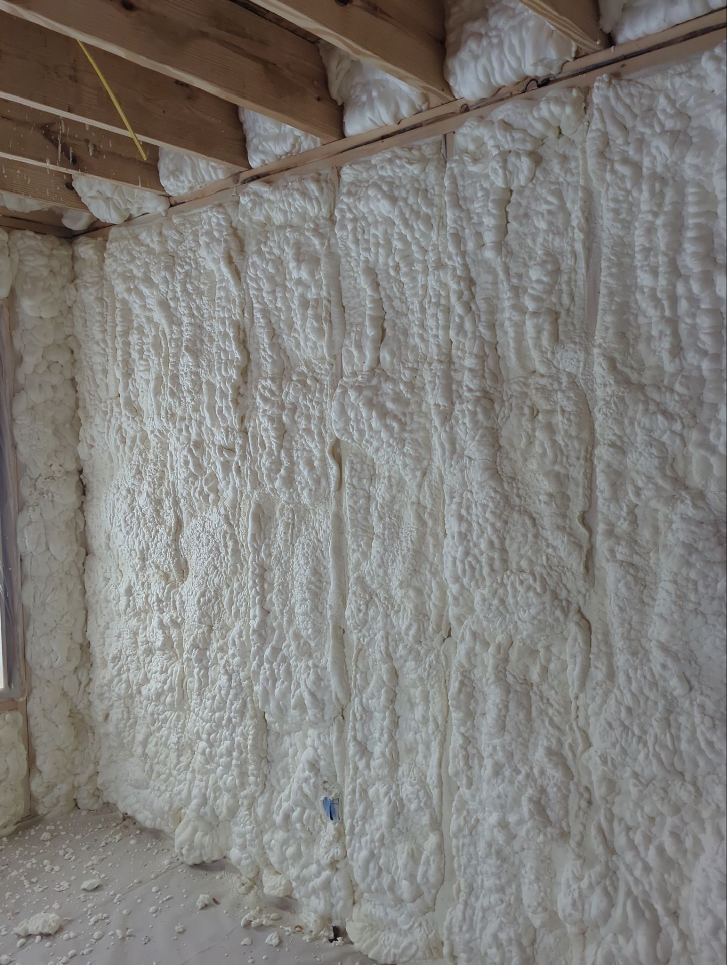 Basement Exterior Walls using Closed Cell Spray Foam by NYS Foam & Energy