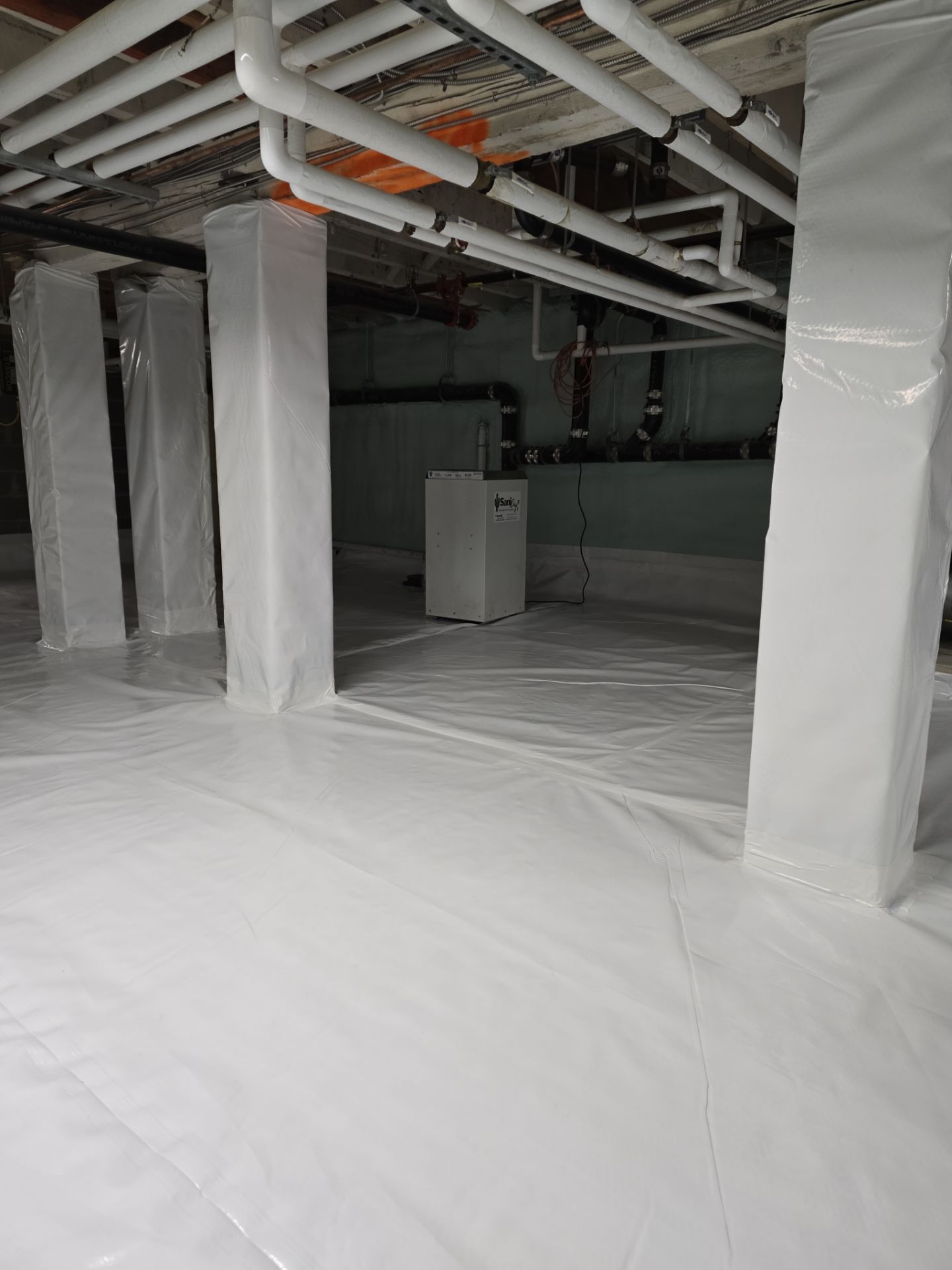 Crawl Space Encapsulation using Closed Cell Spray Foam by NYS Foam & Energy