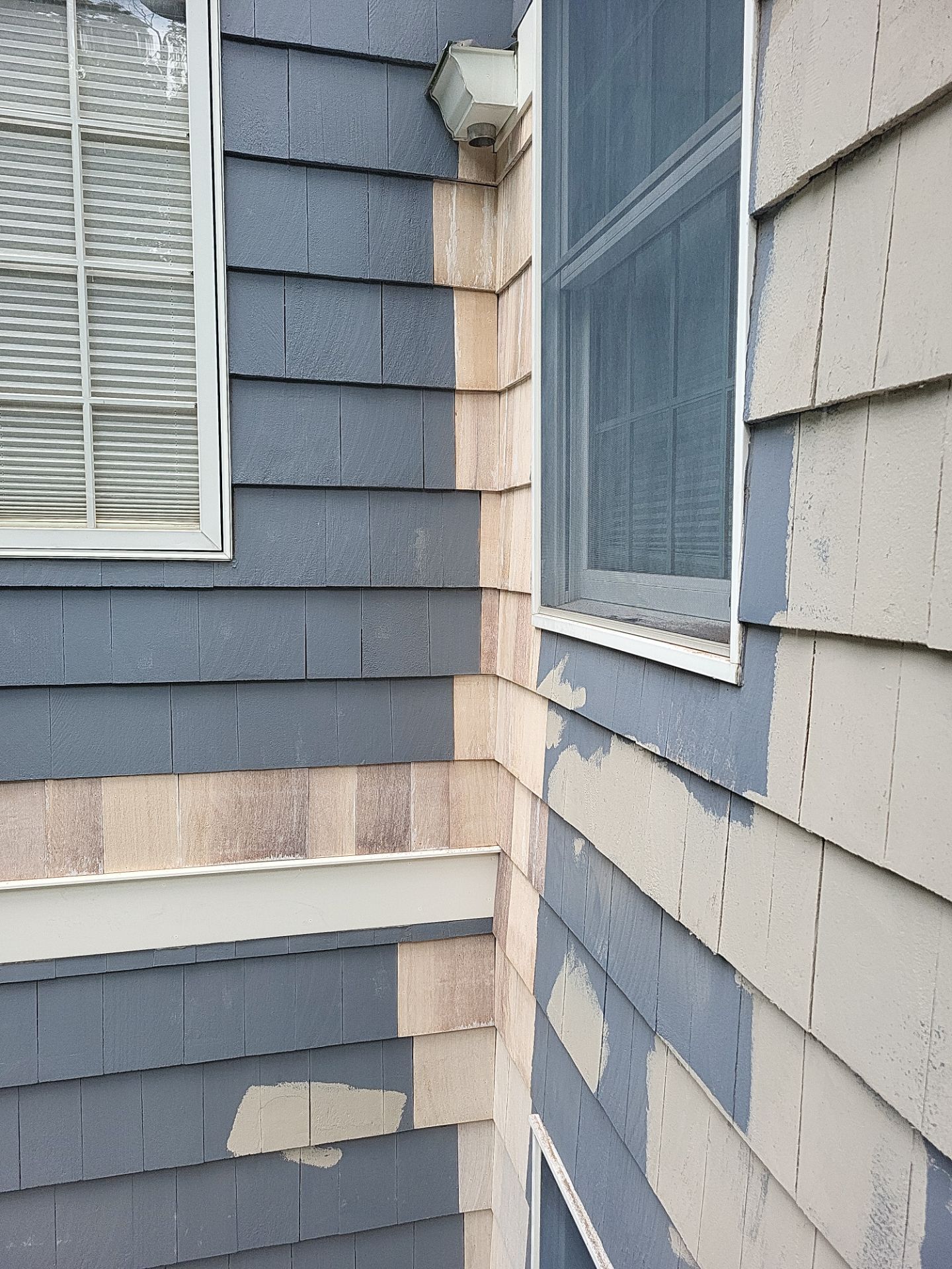 Exterior Painting and Cedar Shingle Siding Repair in Cedar Grove by Spectrum Painting, LLC