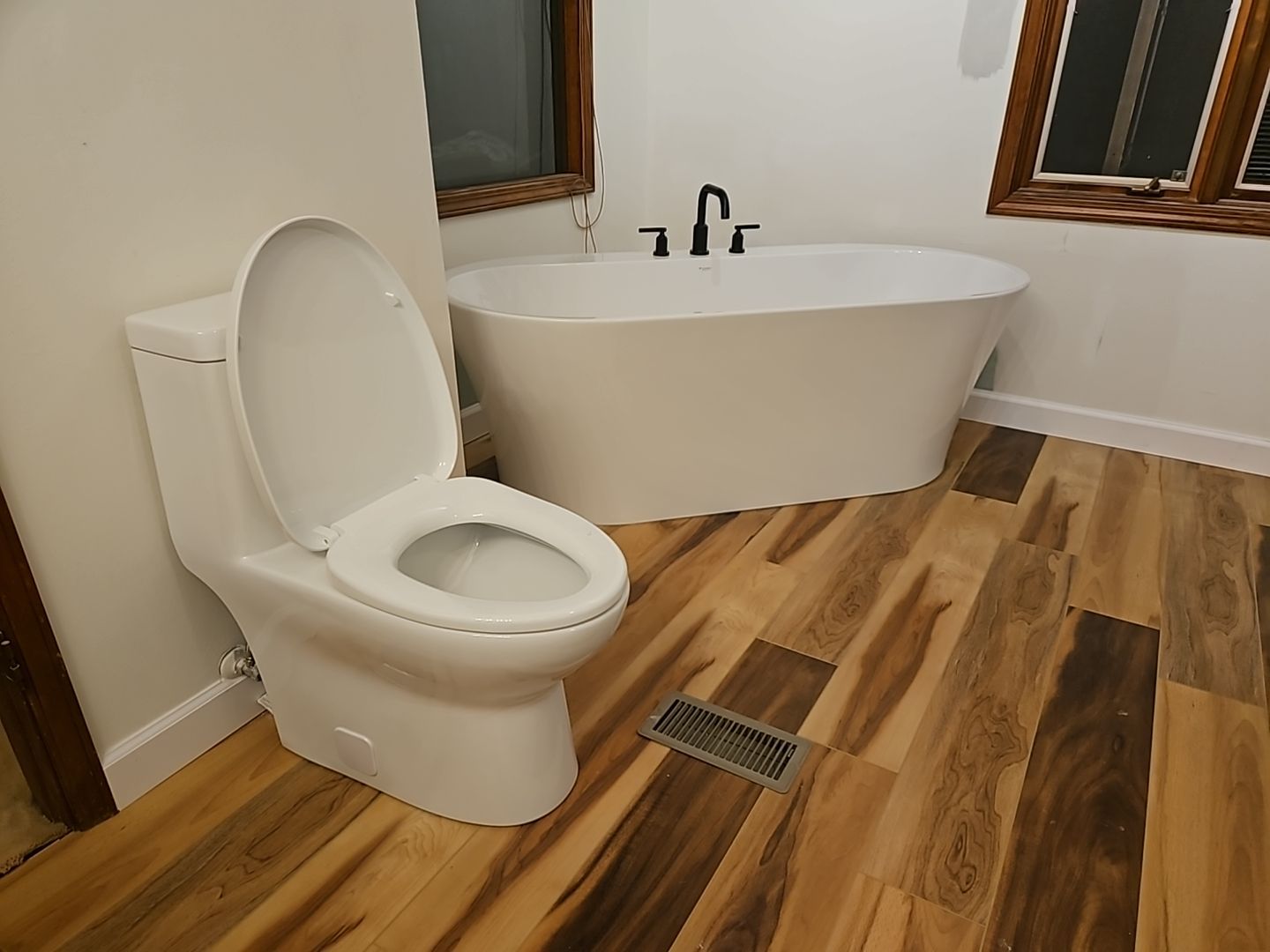Full Bathroom Remodel, customer painting themselves by The Shower Company