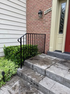 Residential Front Entry –Traditional Iron Exterior Railings - Brookeville, MD