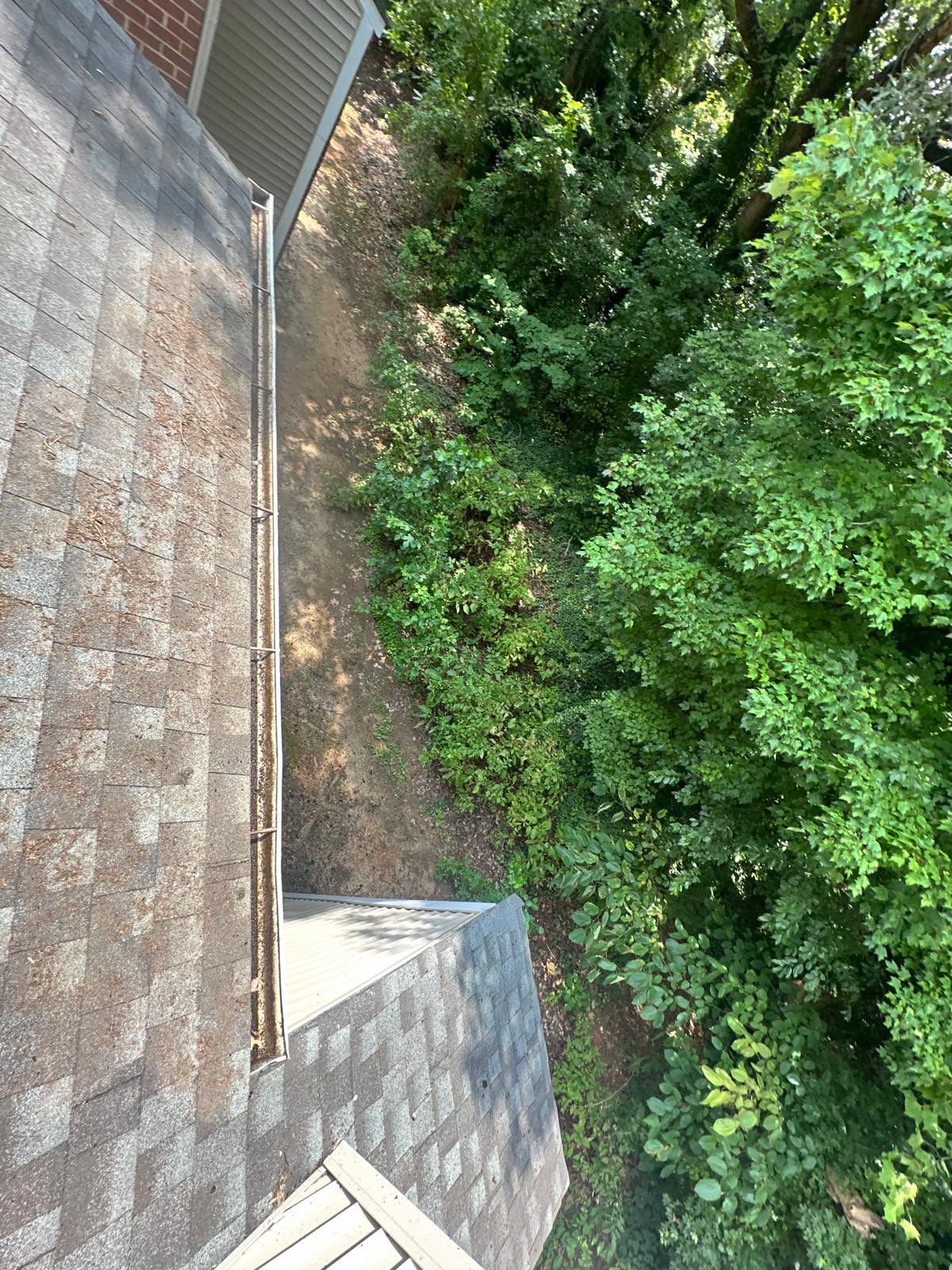 Commercial gutter cleaning High Point, NC after photo with clean gutters