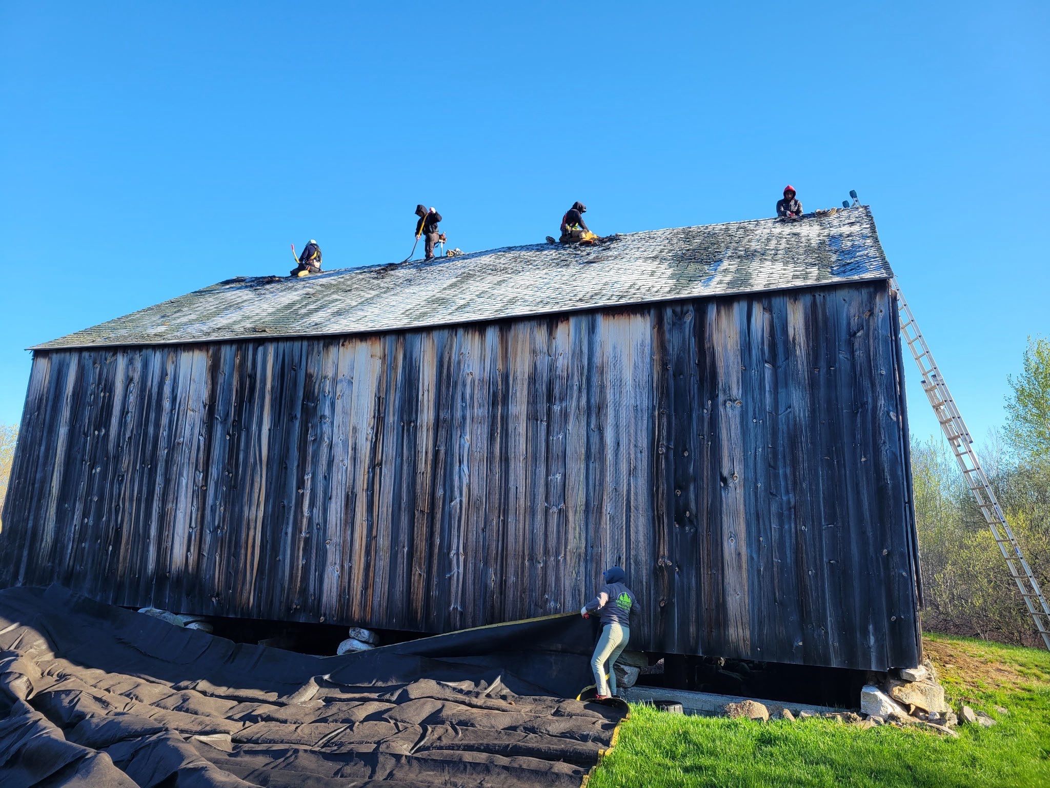 Barn in Derry, NH — this one came with some serious challenges. by Tall pine roofing