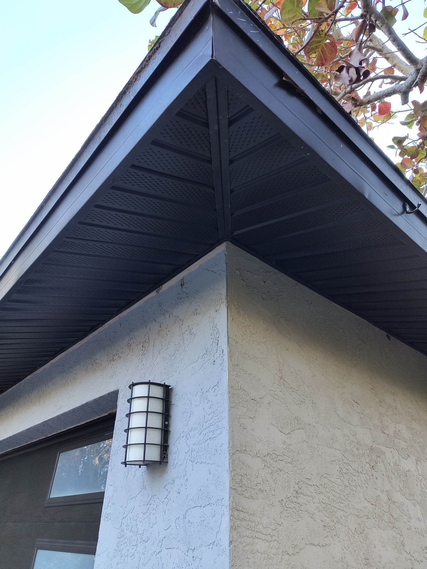 Gutter Repair Service in Sarasota FL - Black Soffit by Gutter Professors