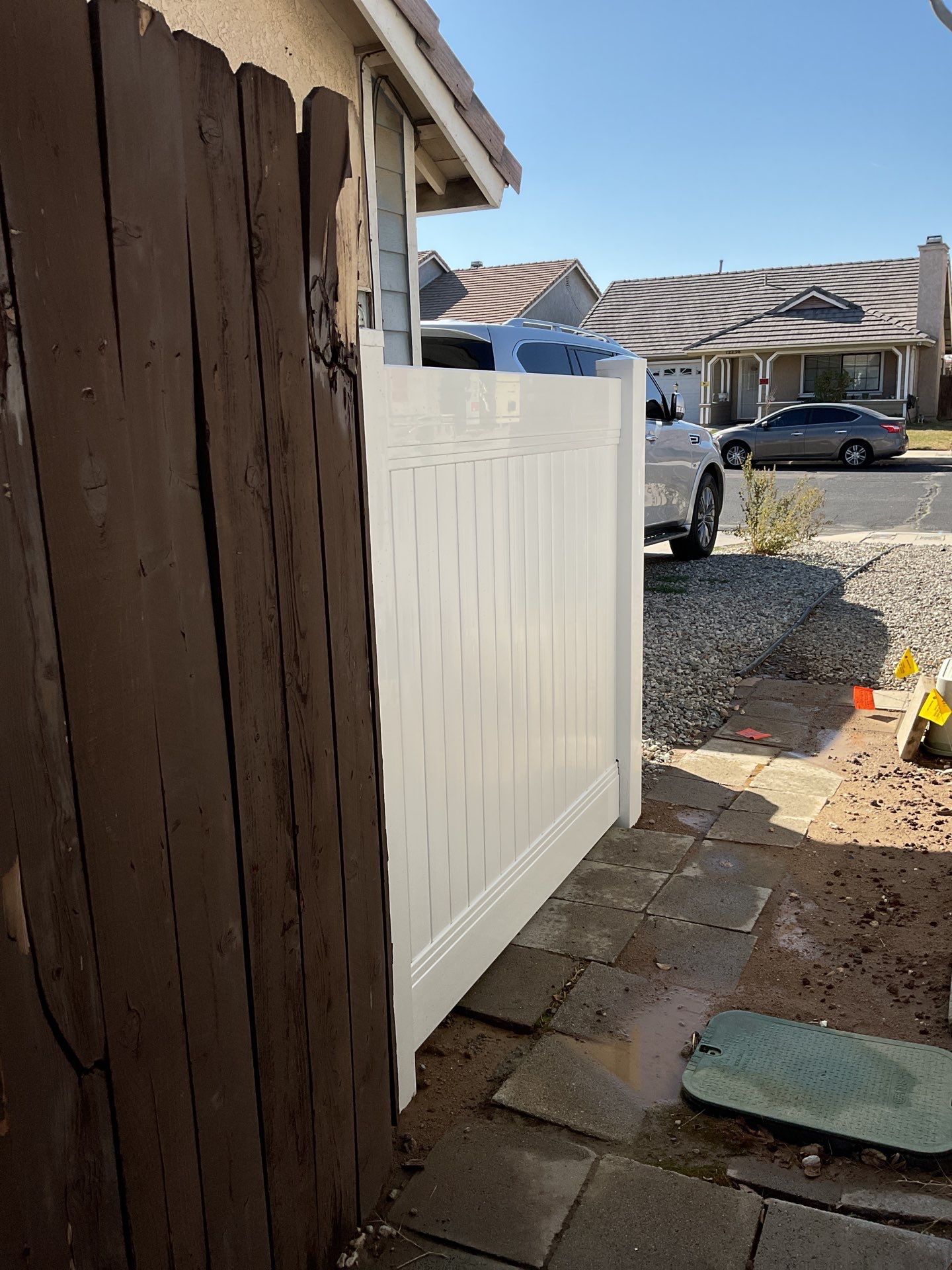 Fence Installation using Vinyl by Fence Guys Inc. 