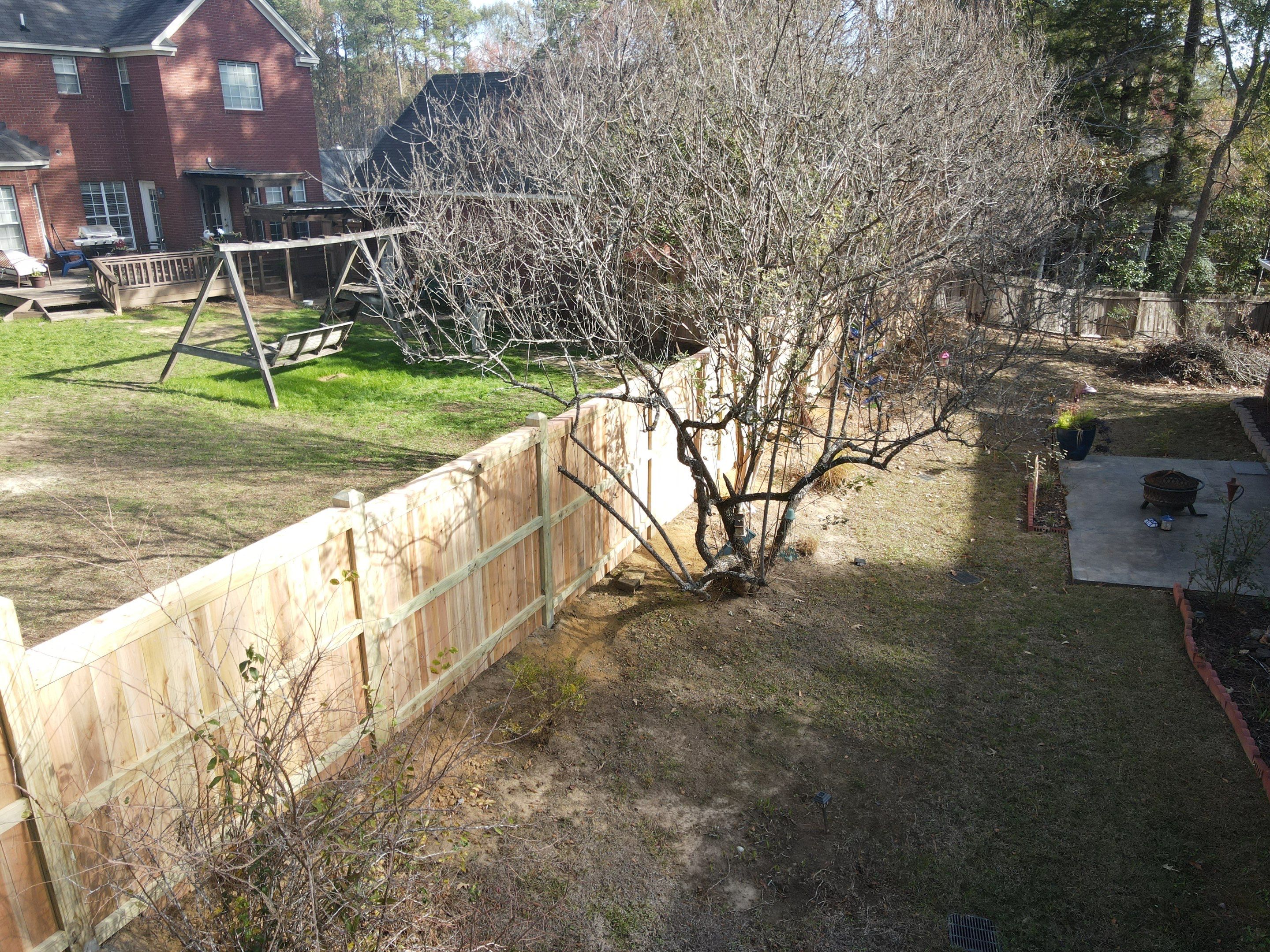 6ft Cedar Good Neighbor Fence 6x6 by Roberson Construction LLC