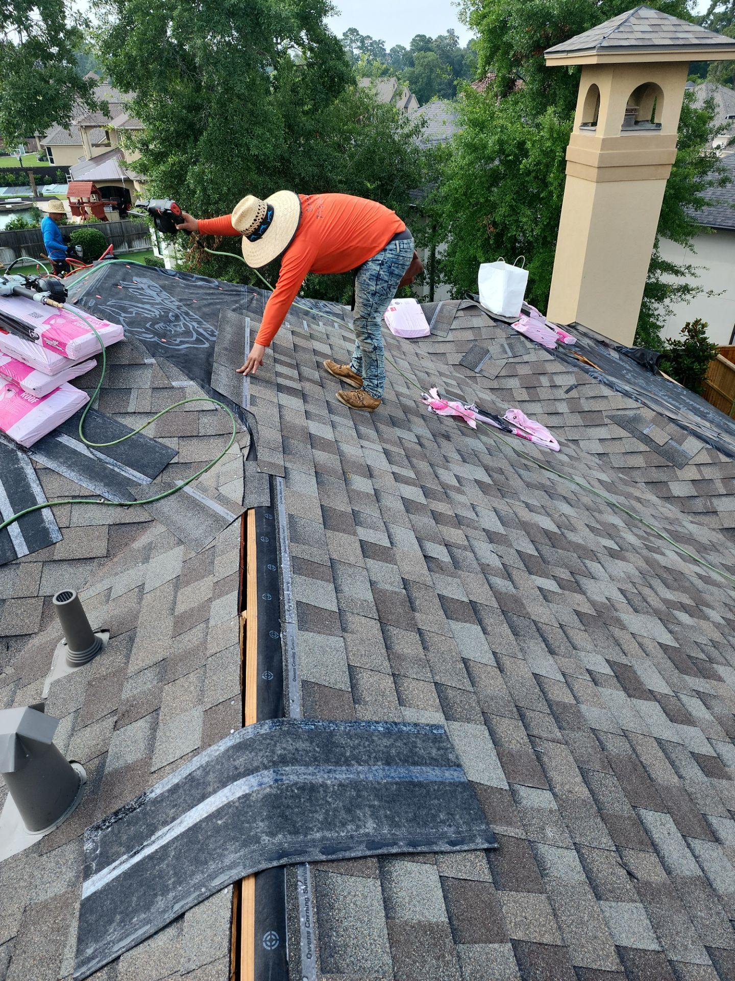Residential Roofing Installation using Owen's Corning Duration (Lifetime) Shingles by Roof Repair Company