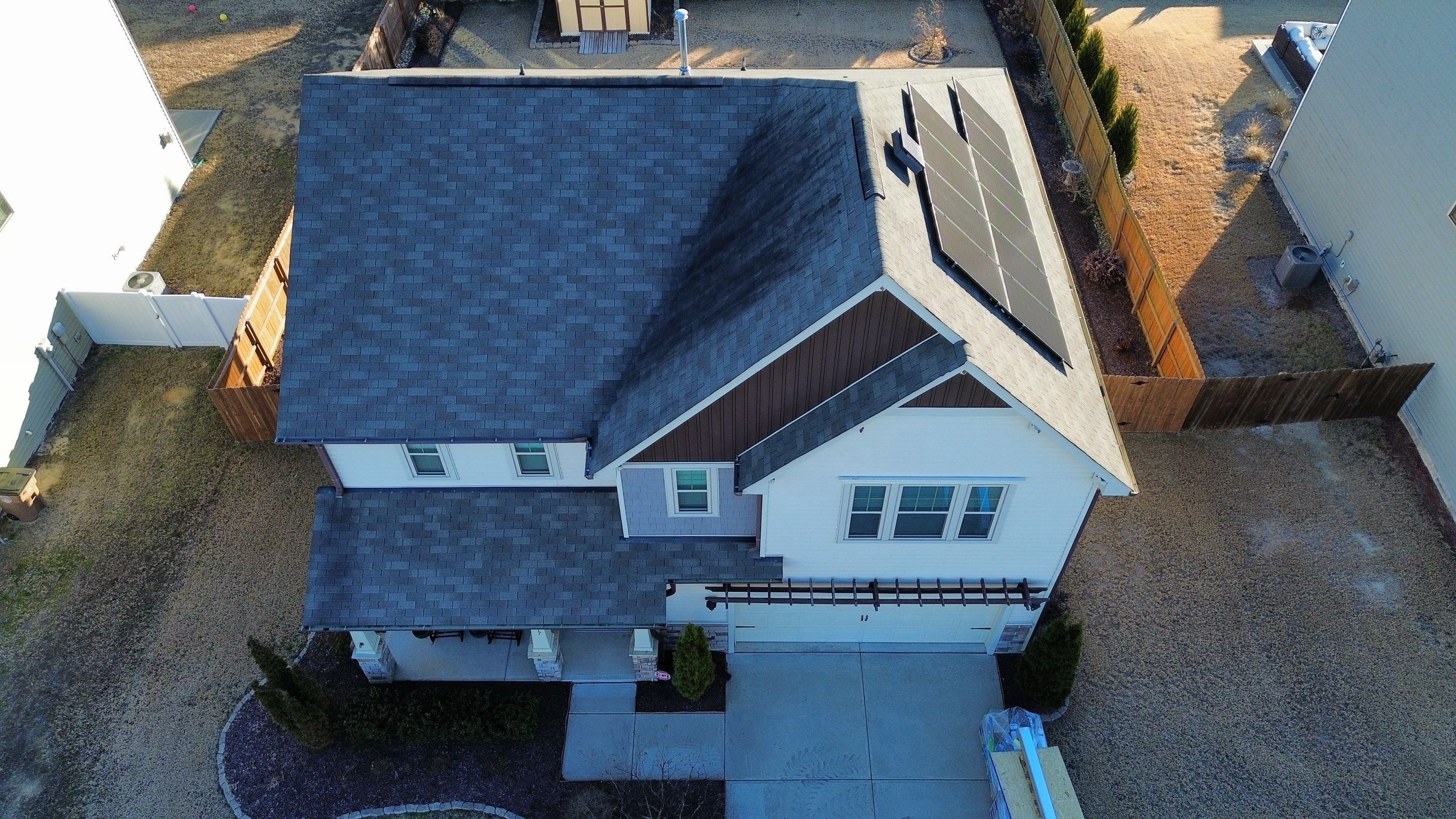 Roof replacement by hail damage, interior repair and solar panels replacement  by Just Brilliant Restoration JBR