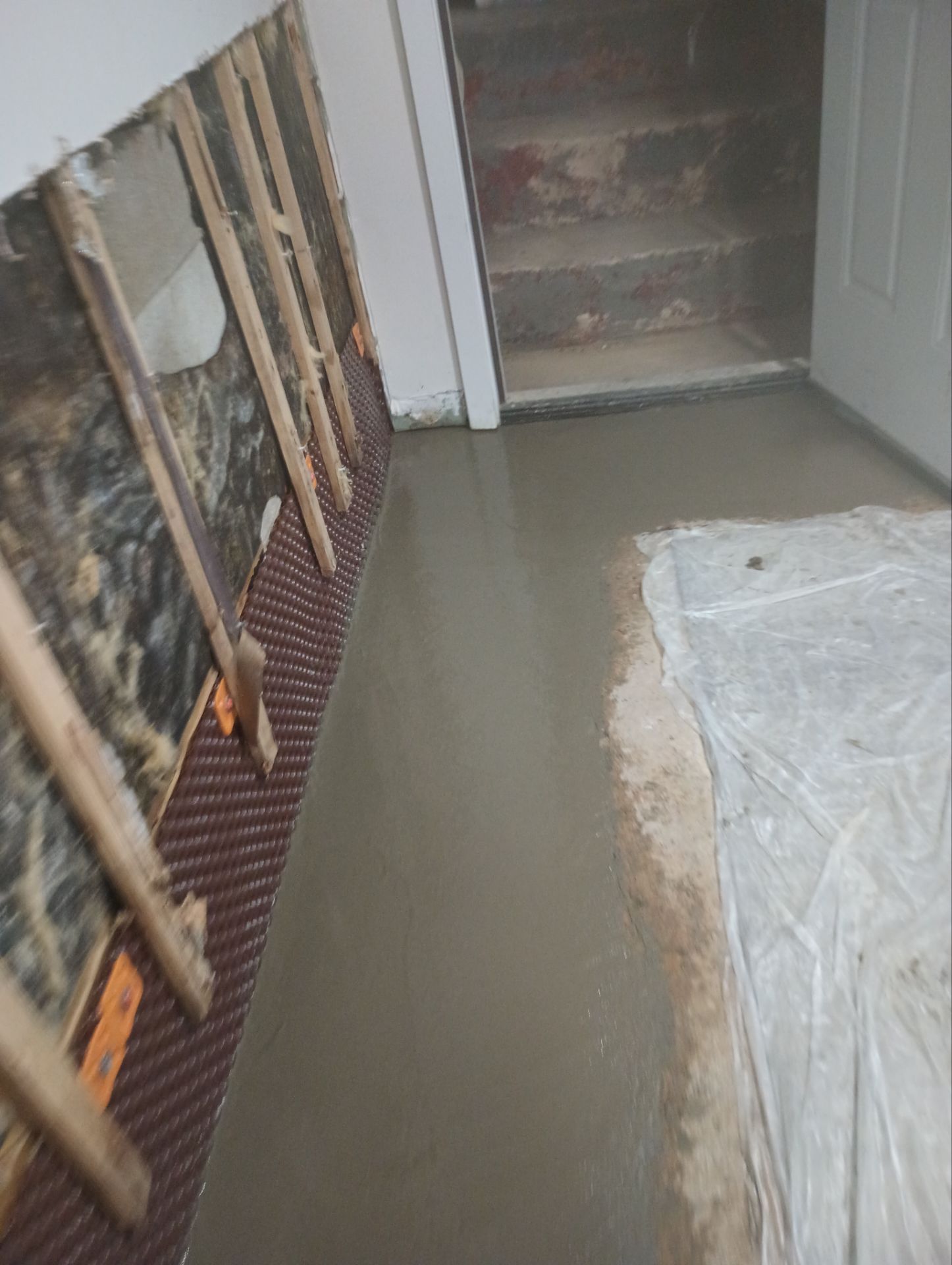 French Drain using pipes by Stone Waterproofing