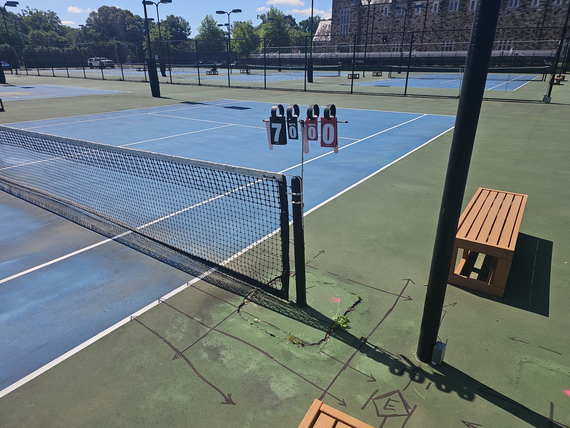 Concrete Assessment Project for Tennis Courts by Alsip Locating Service, LLC