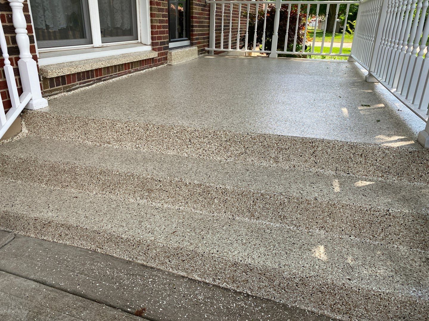 Garage Floor and Patio using Driftwood by Your1DayFloor.com