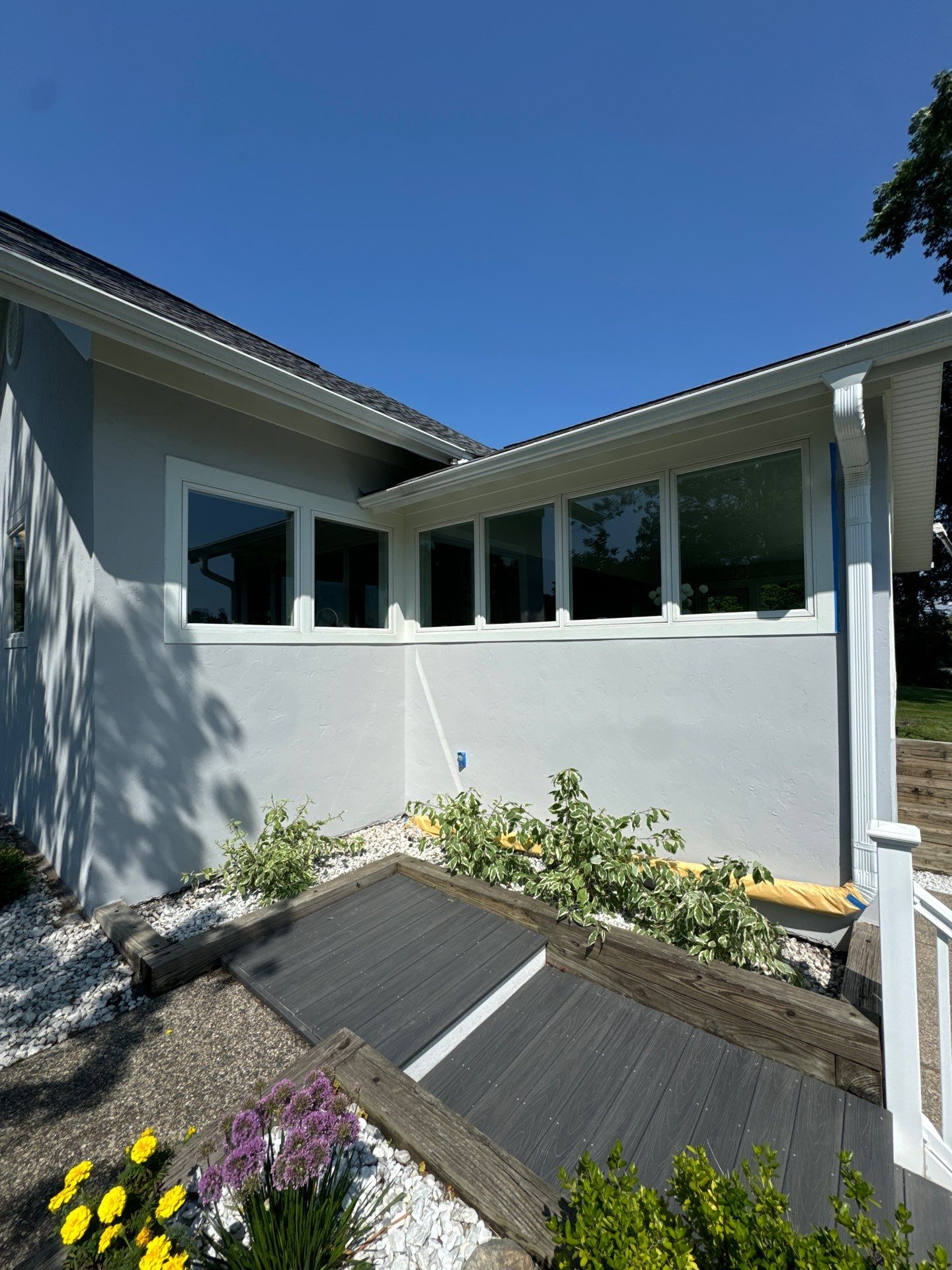 Norton Shores Residential Stucco Repair and Exterior Painting Refresh by Gordon Painting