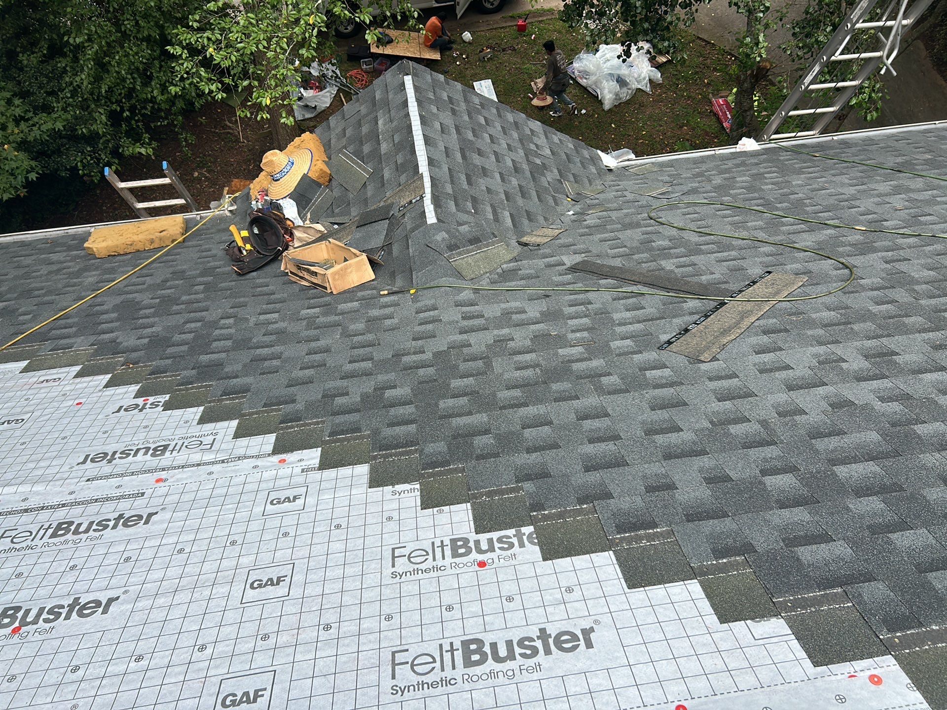 20-Year-Old Roof Transformed with GAF Timberline HDZ Charcoal by Georgia Roof Advisors