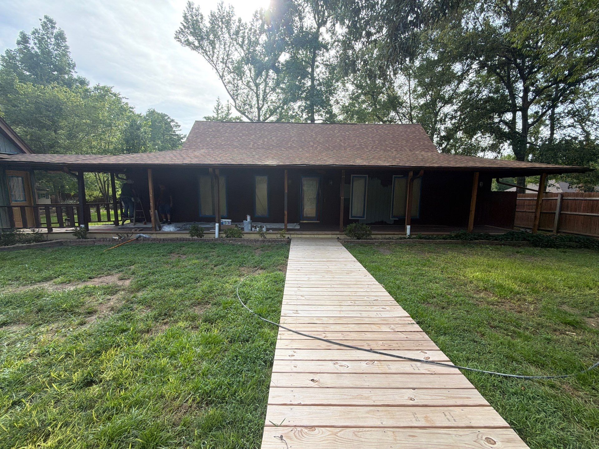 Careful Stain Work & Fresh Color on Unique Property Tyler, TX by Quality Coats Painting