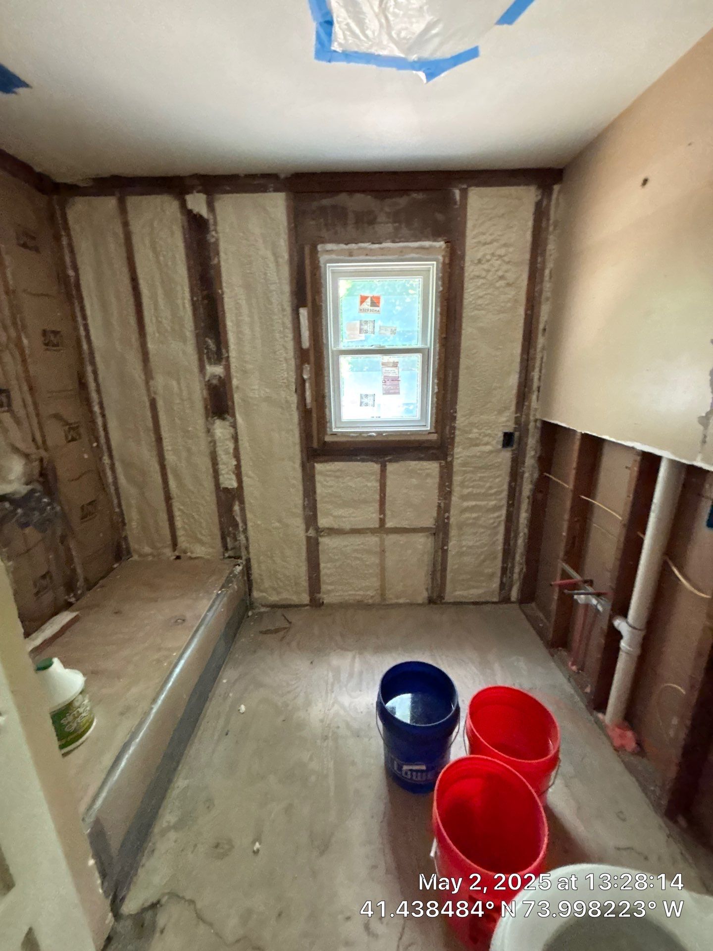 Attic Insulation using open cell spray foam by NYS Foam & Energy