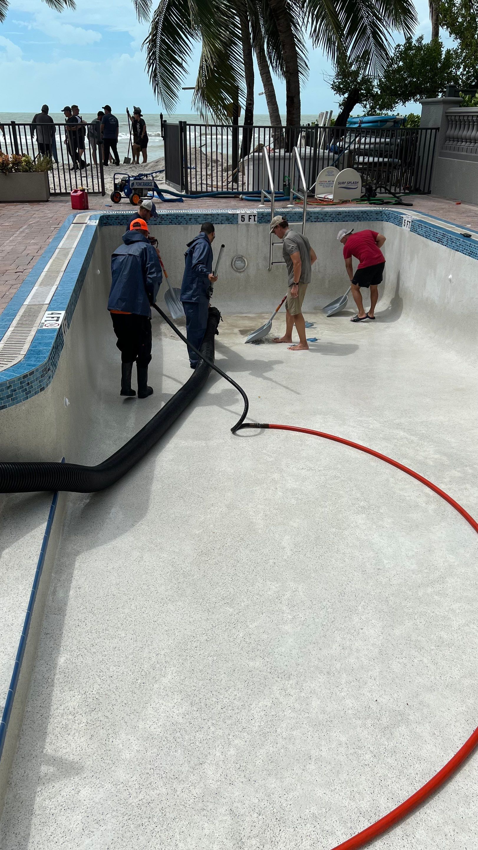 Naples Resort Pool Cleanout and Stormwater System Maintenance by Don Mar, Inc. Storm Water Solutions