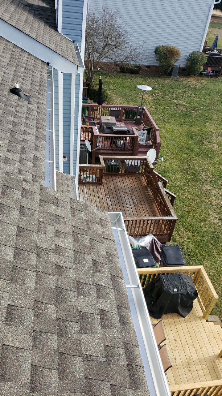 Gutter Cleaning using water by G&H Home Tech Pros LLC