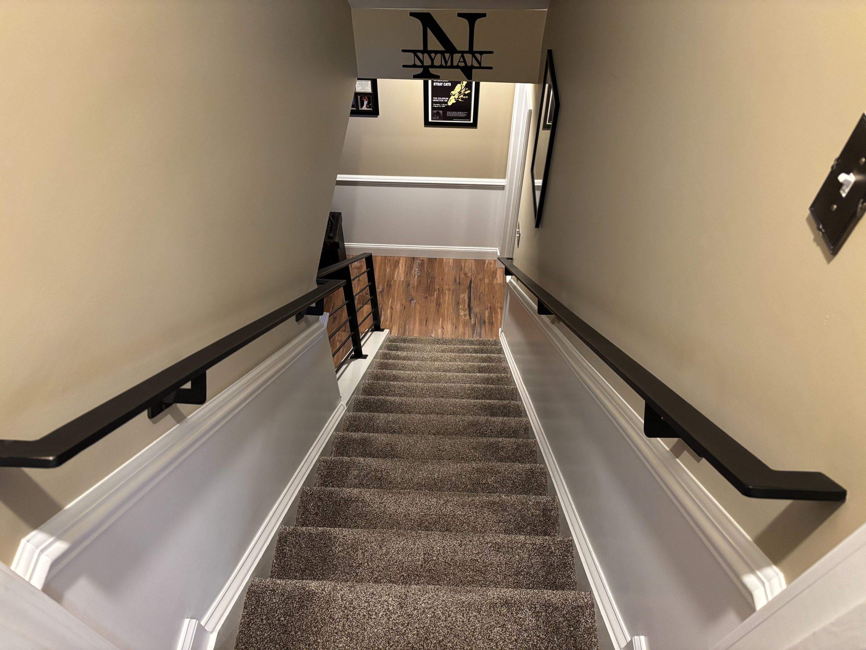 Modern Minimalist Interior Railing – Custom Steel Flat Bar & Round Infill by Capitol Iron Works