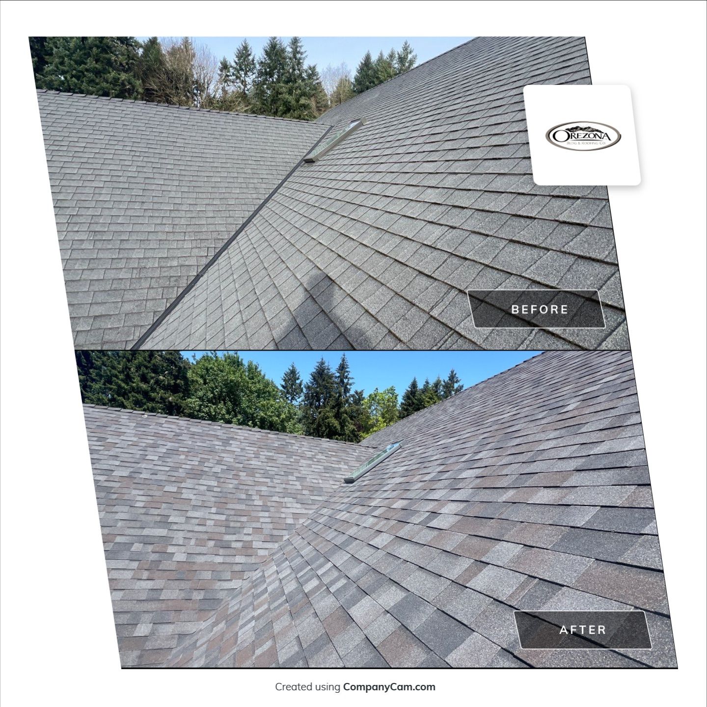 Residential Roofing Installation using Malarkey Vista (Color: Black Oak) by Orezona Building & Roofing Company, Inc.