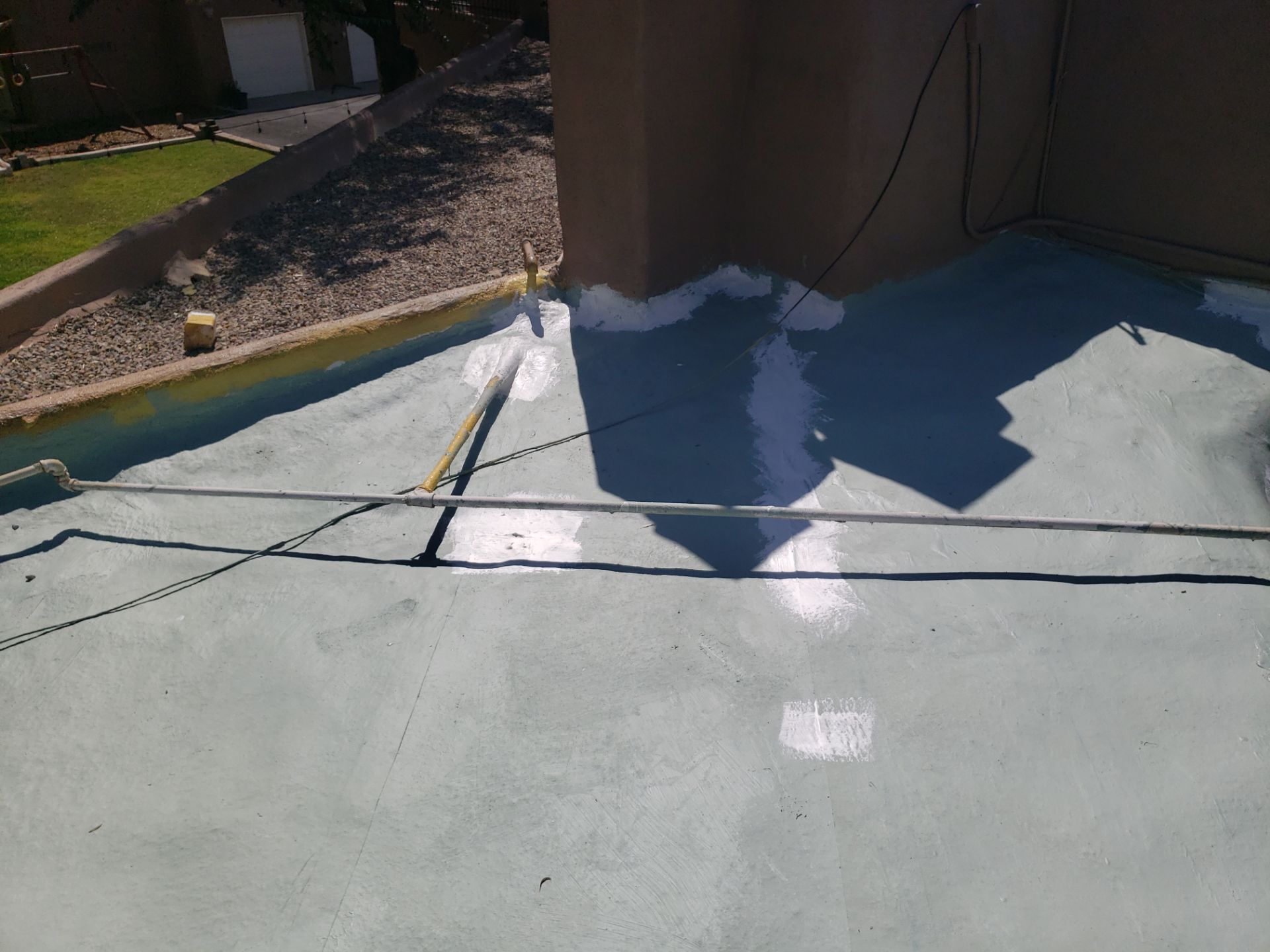 Residential roof application by SPF Services 