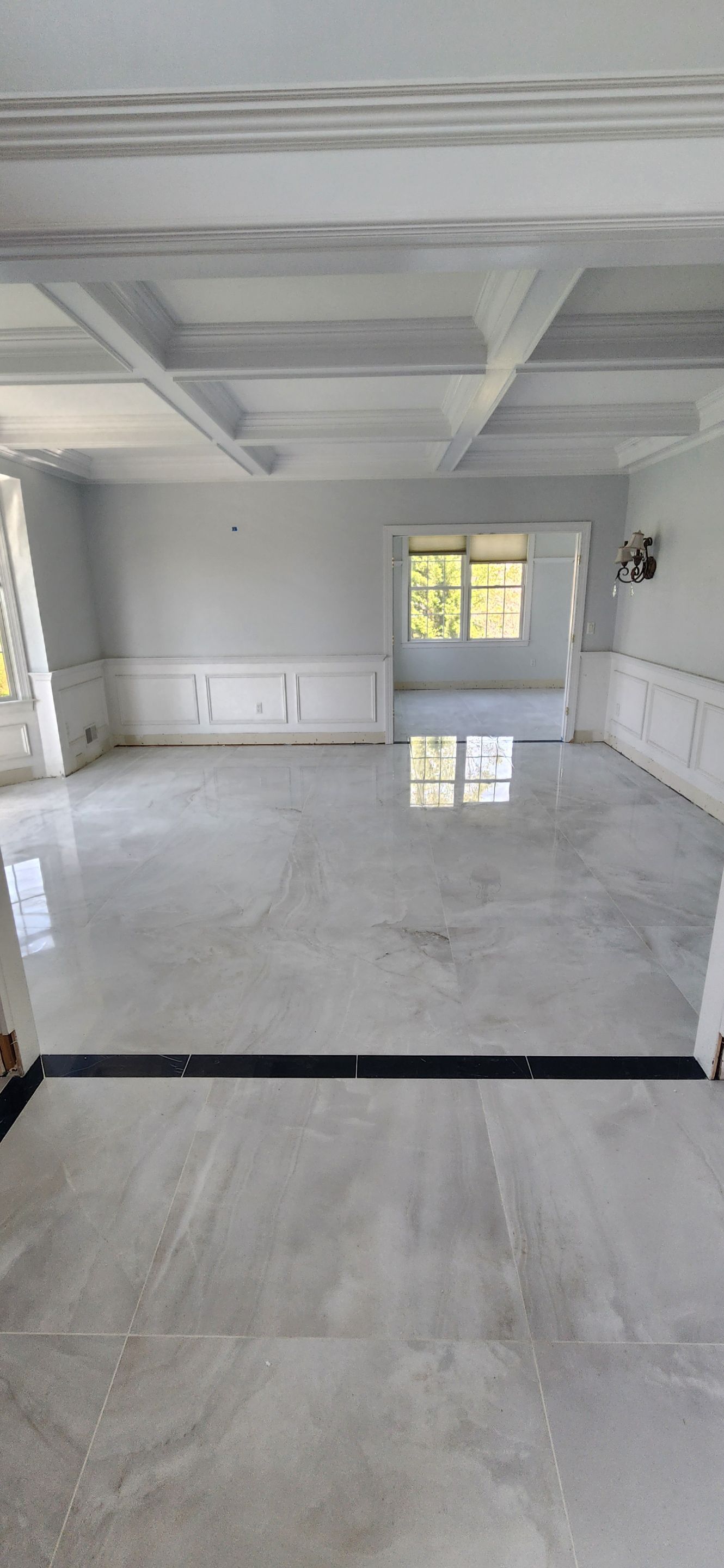 Large Format Tile Installation by Footprints Floors Morristown