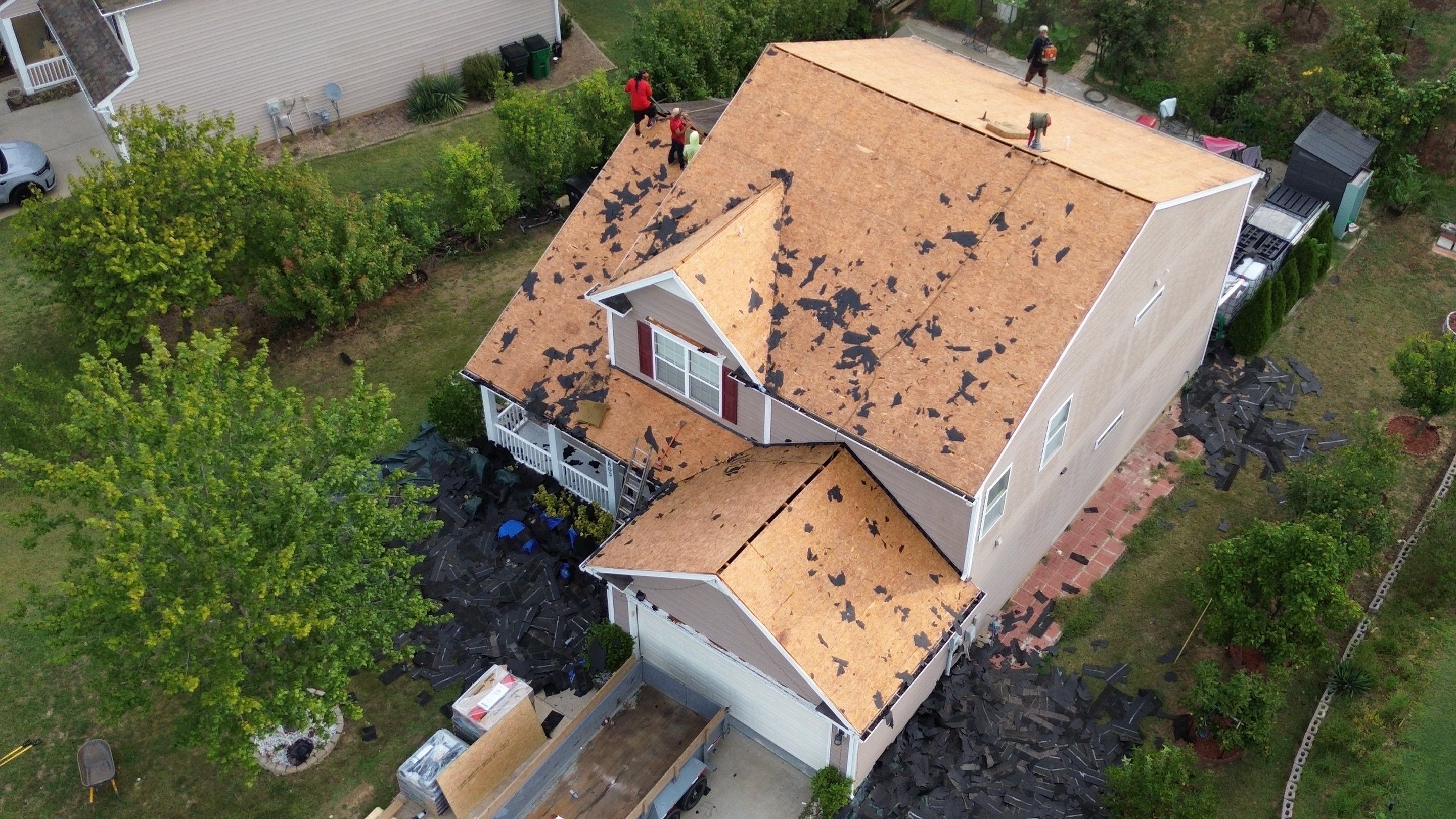 Roof replacement and interior repair by hail damage by Just Brilliant Restoration JBR